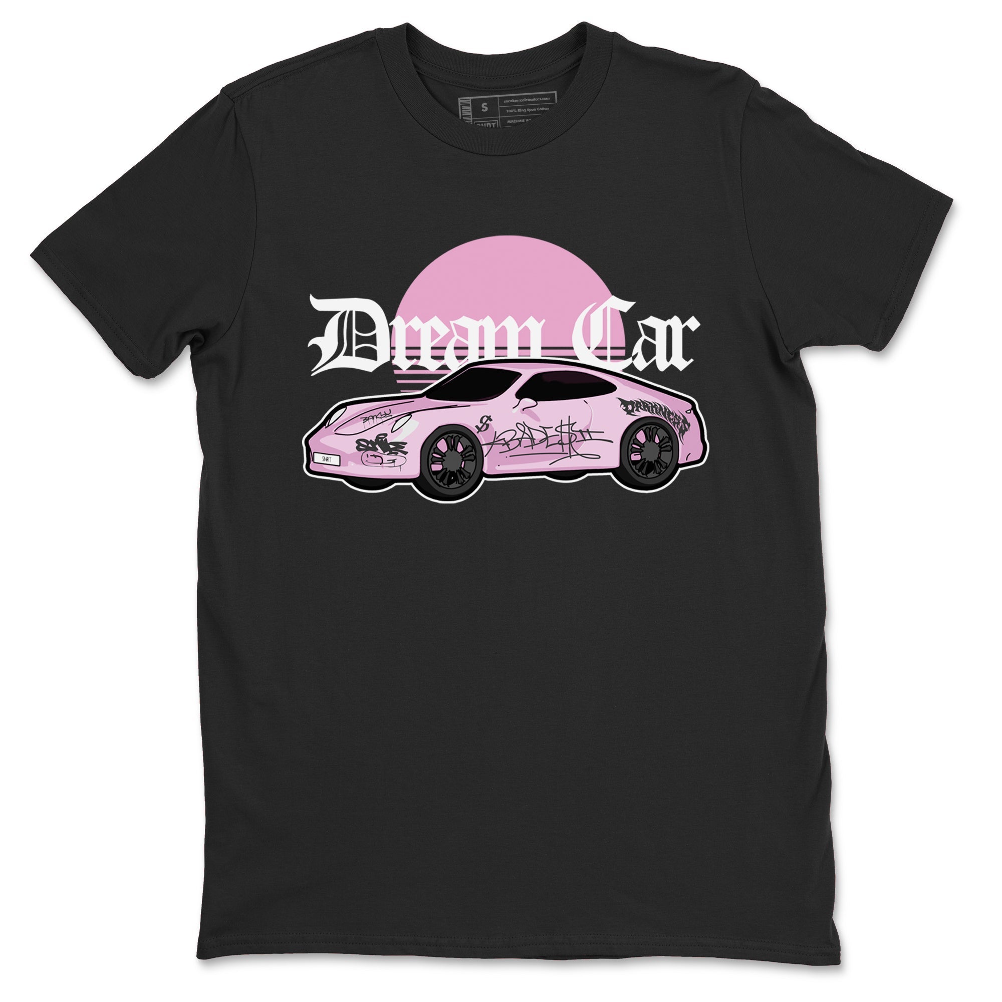 4s Retro Orchid shirts to match jordans Dream Car sneaker match tees Air Jordan 4 WMNS Orchid match shoes to clothes Drip Gear Zone unisex cotton Black 2 shirts