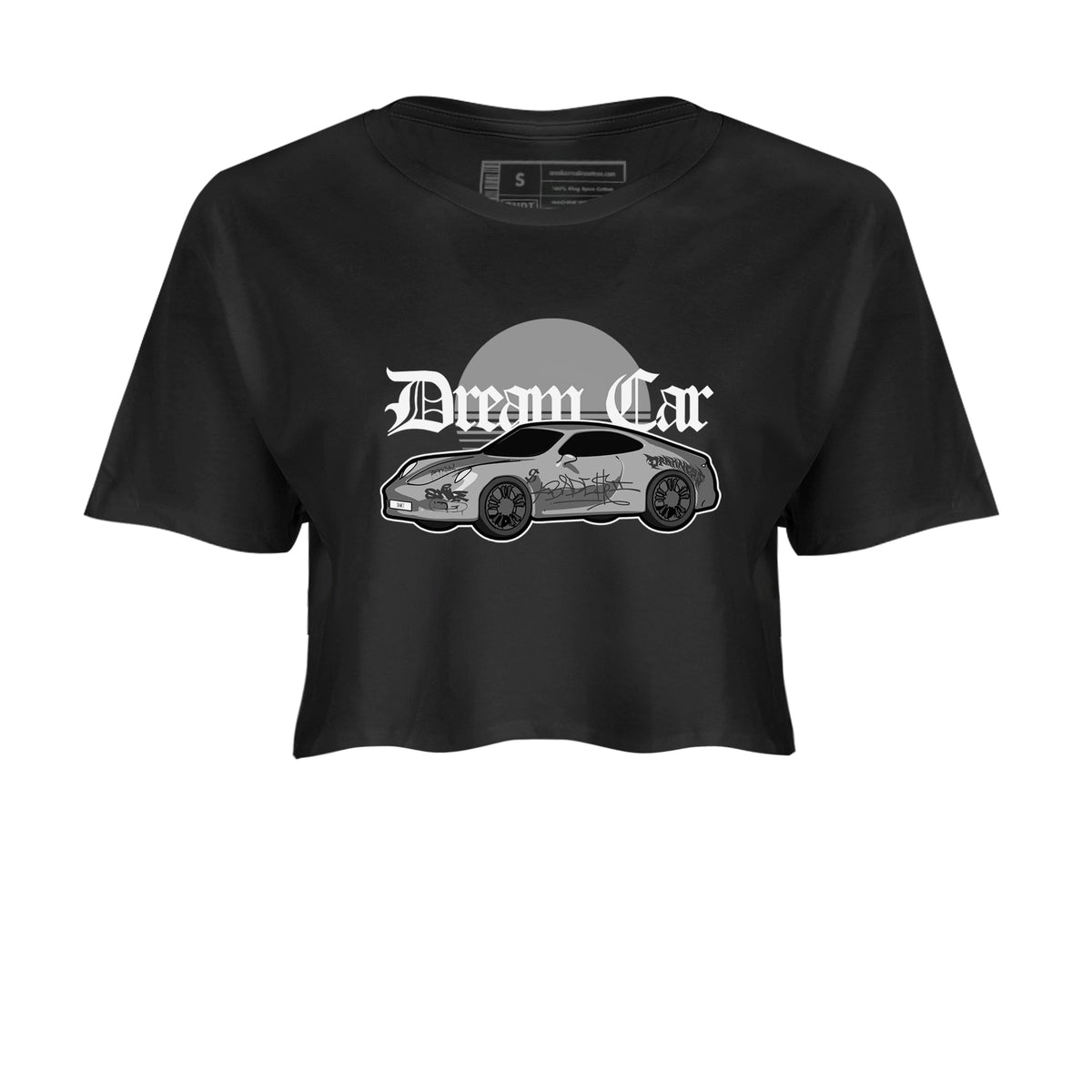 4s Wet Cement shirts to match jordans Dream Car sneaker match tees Air Jordan 4 SE Wet Cement Drip Gear Zone unisex cotton Black 2 Crop Shirts