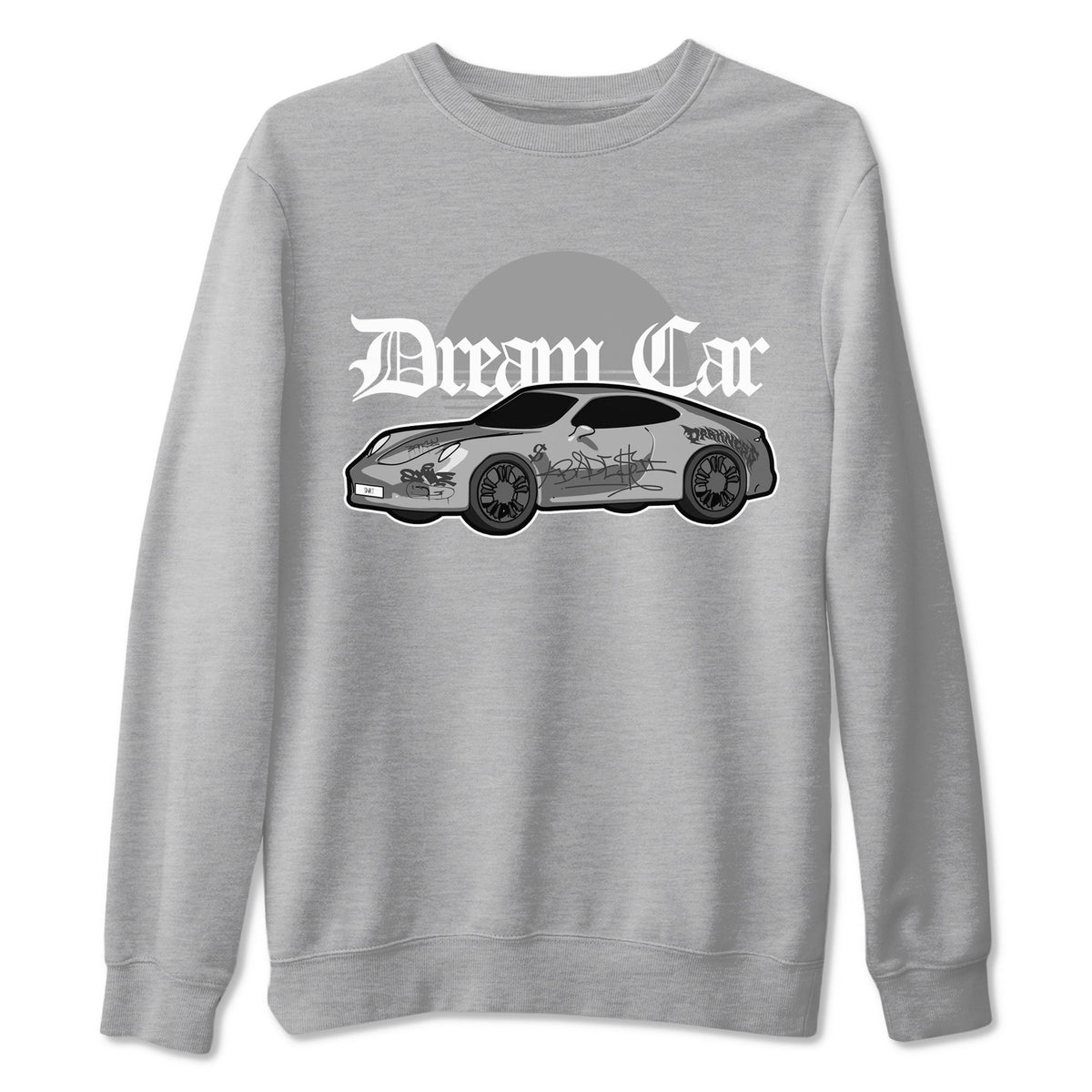4s Wet Cement shirts to match jordans Dream Car sneaker match tees Air Jordan 4 SE Wet Cement Drip Gear Zone unisex cotton Heather Grey 2 crew neck shirts