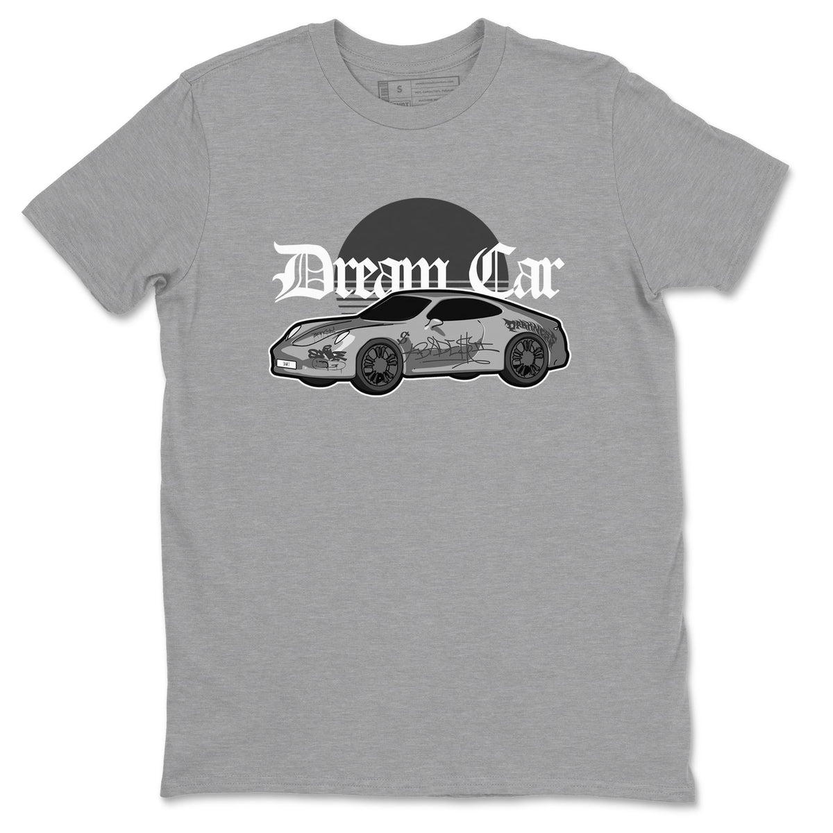 4s Wet Cement shirts to match jordans Dream Car sneaker match tees Air Jordan 4 SE Wet Cement Drip Gear Zone unisex cotton Heather Grey 2 crew neck shirts