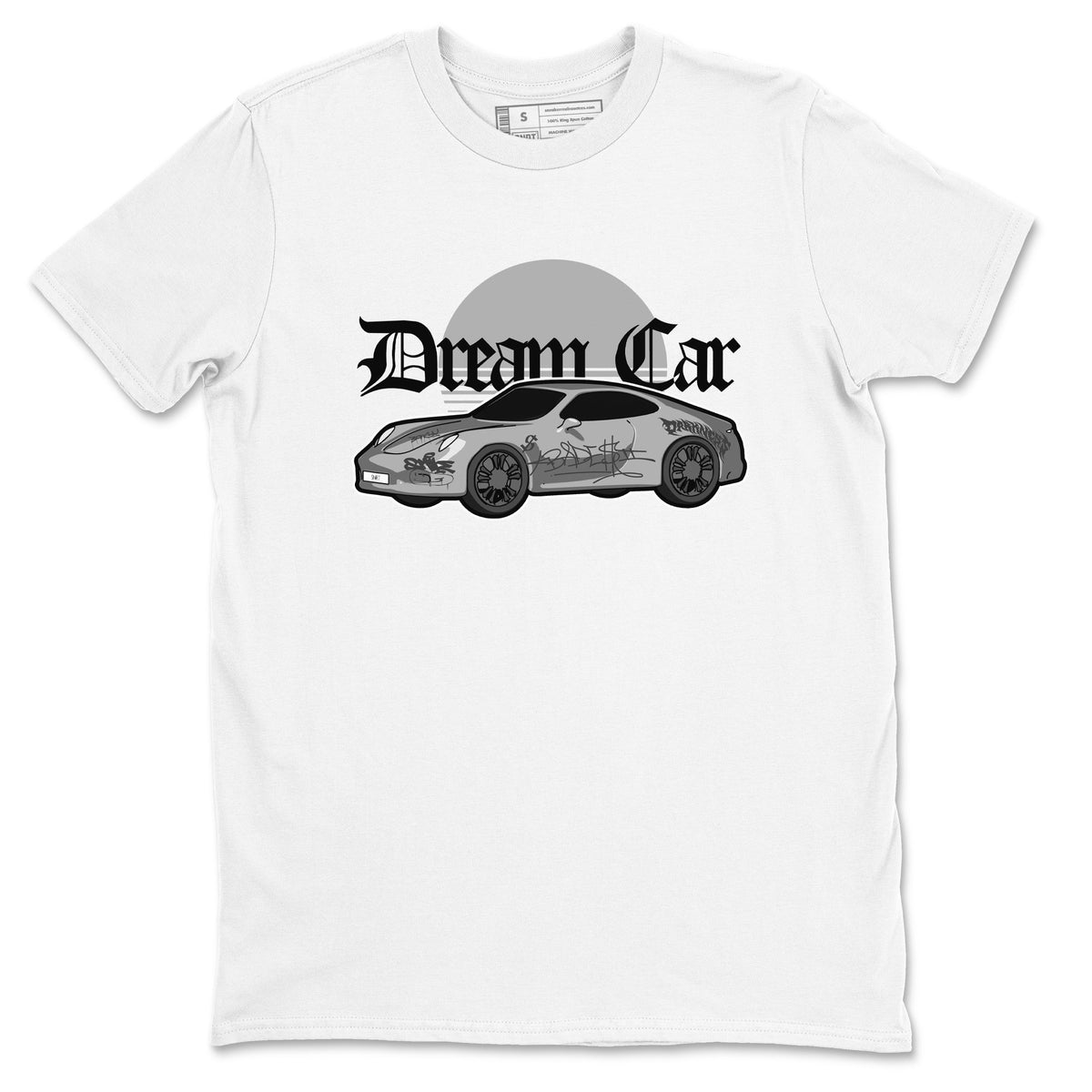 4s Wet Cement shirts to match jordans Dream Car sneaker match tees Air Jordan 4 SE Wet Cement Drip Gear Zone unisex cotton White 2 crew neck shirts