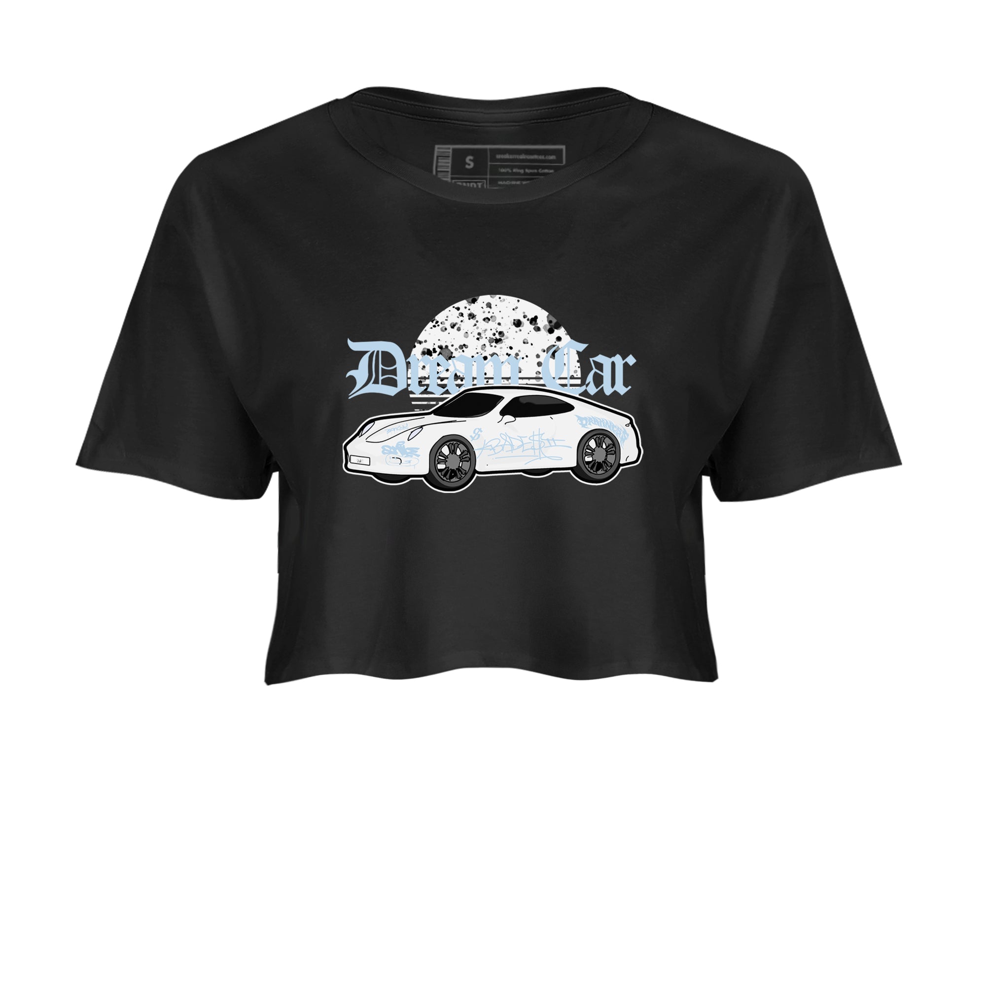 AJ6 White Black shirts to match jordans Dream Car sneaker match tees Air Jordan 6 White Black Drip Gear Zone streetwear brand Black 2 crop tee