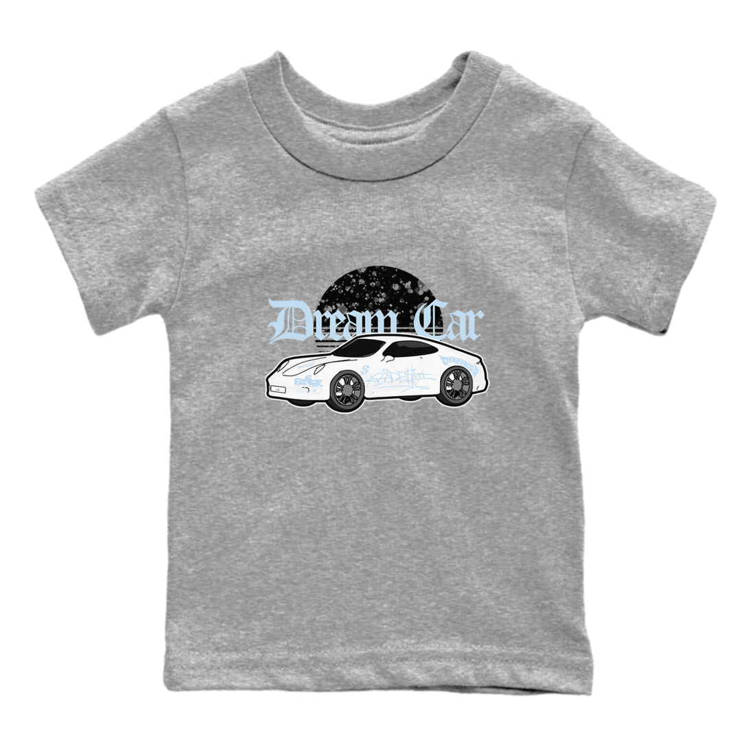AJ6 White Black shirts to match jordans Dream Car sneaker match tees Air Jordan 6 White Black Drip Gear Zone streetwear brand Baby and Youth Heather Grey 2 cotton tee