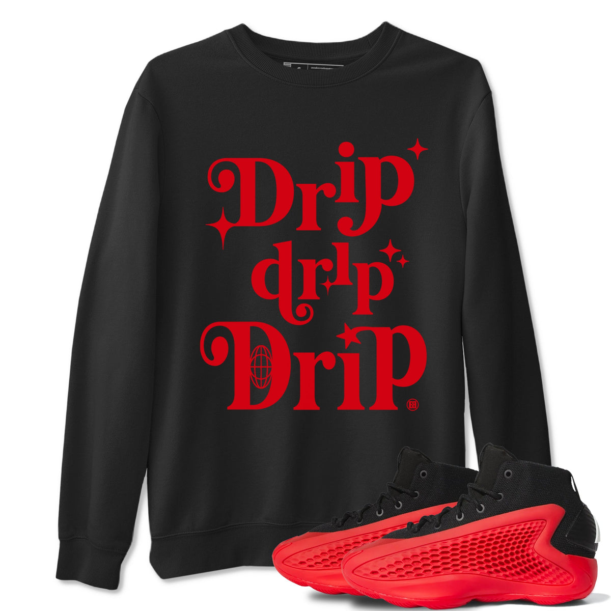 AE 1 Bred shirts to match jordans Drip Drip Drip sneaker match tees AE 1 Bred match shoes to clothes Drip Gear Zone unisex cotton Black 1 shirts