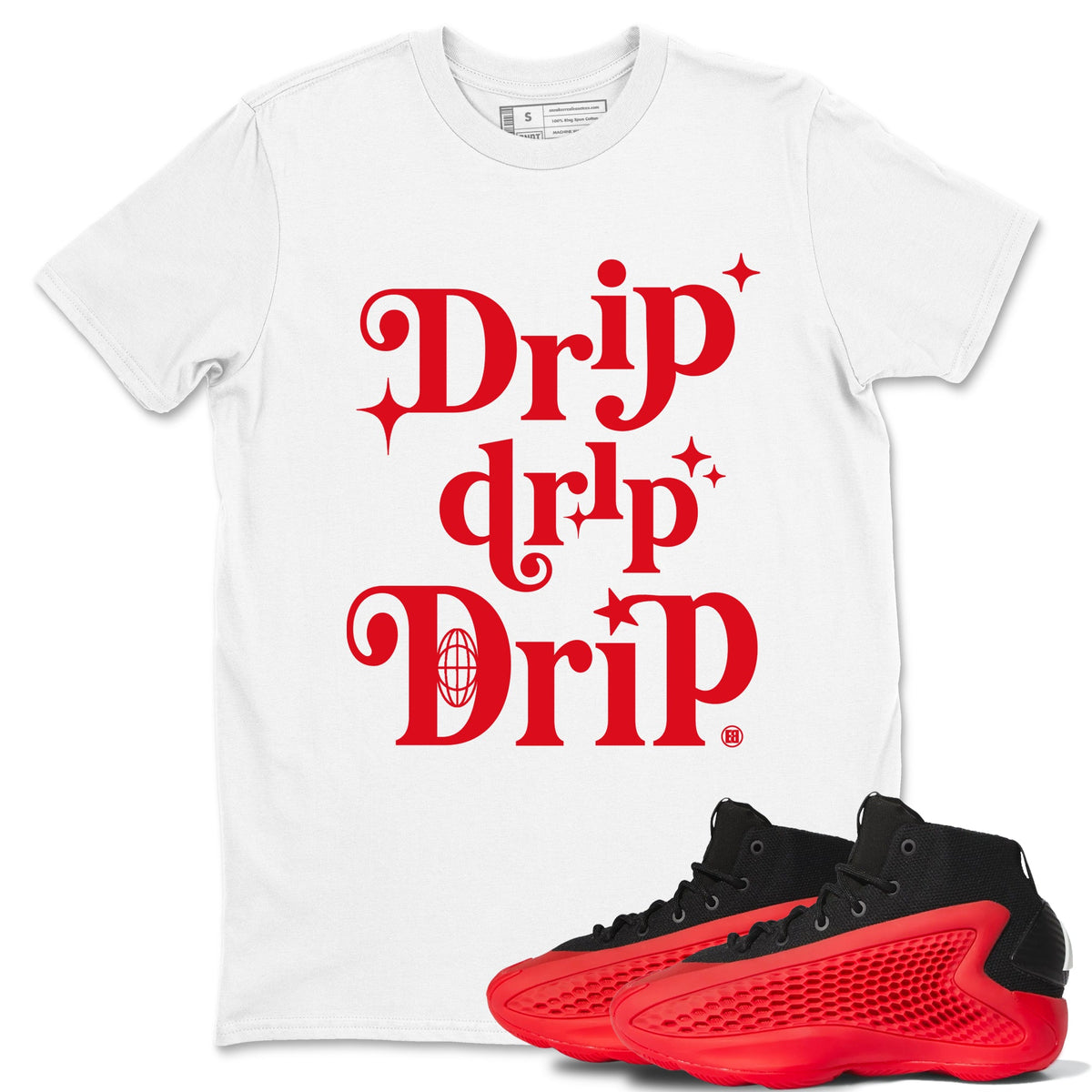 AE 1 Bred shirts to match jordans Drip Drip Drip sneaker match tees AE 1 Bred match shoes to clothes Drip Gear Zone unisex cotton White 1 shirts