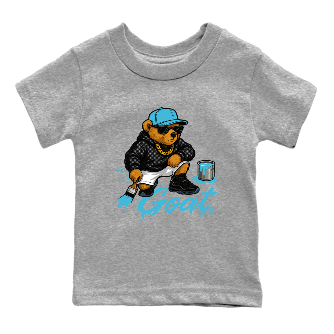 Sneaker Threads  Sneaker Tees To Match Air Jordan 11 Retro Gamma  Drip the GOAT Youth Graphic Tee Heather Grey 2. Perfect for Jordan releases 2025 colorways.