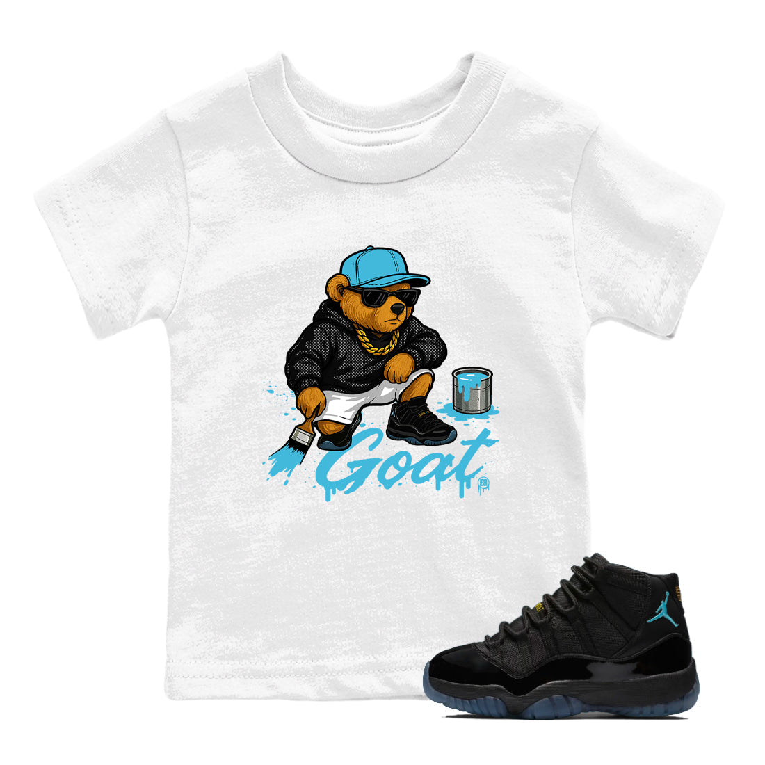 Sneaker Threads  Sneaker Tees To Match Air Jordan 11 Retro Gamma  Drip the GOAT Youth Graphic Tee White 1. Perfect for Jordan releases 2025 colorways.