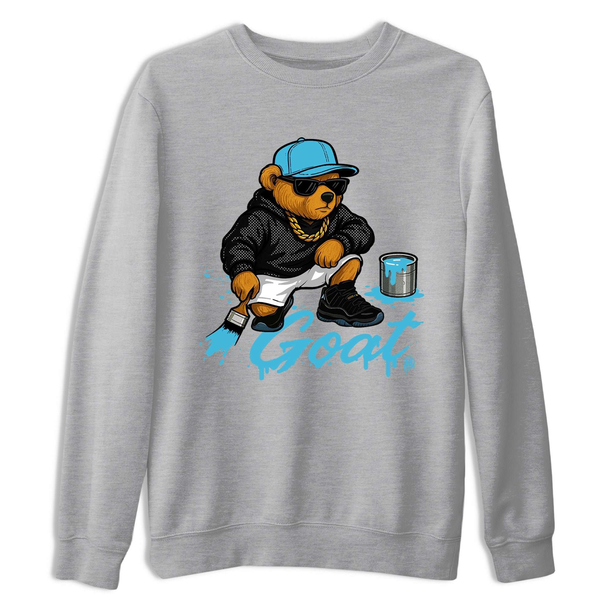 Sneaker Threads  Sneaker Tees To Match Air Jordan 11 Retro Gamma  Drip the GOAT Graphic Tee Heather Grey 2. Perfect for Jordan releases 2025 colorways.