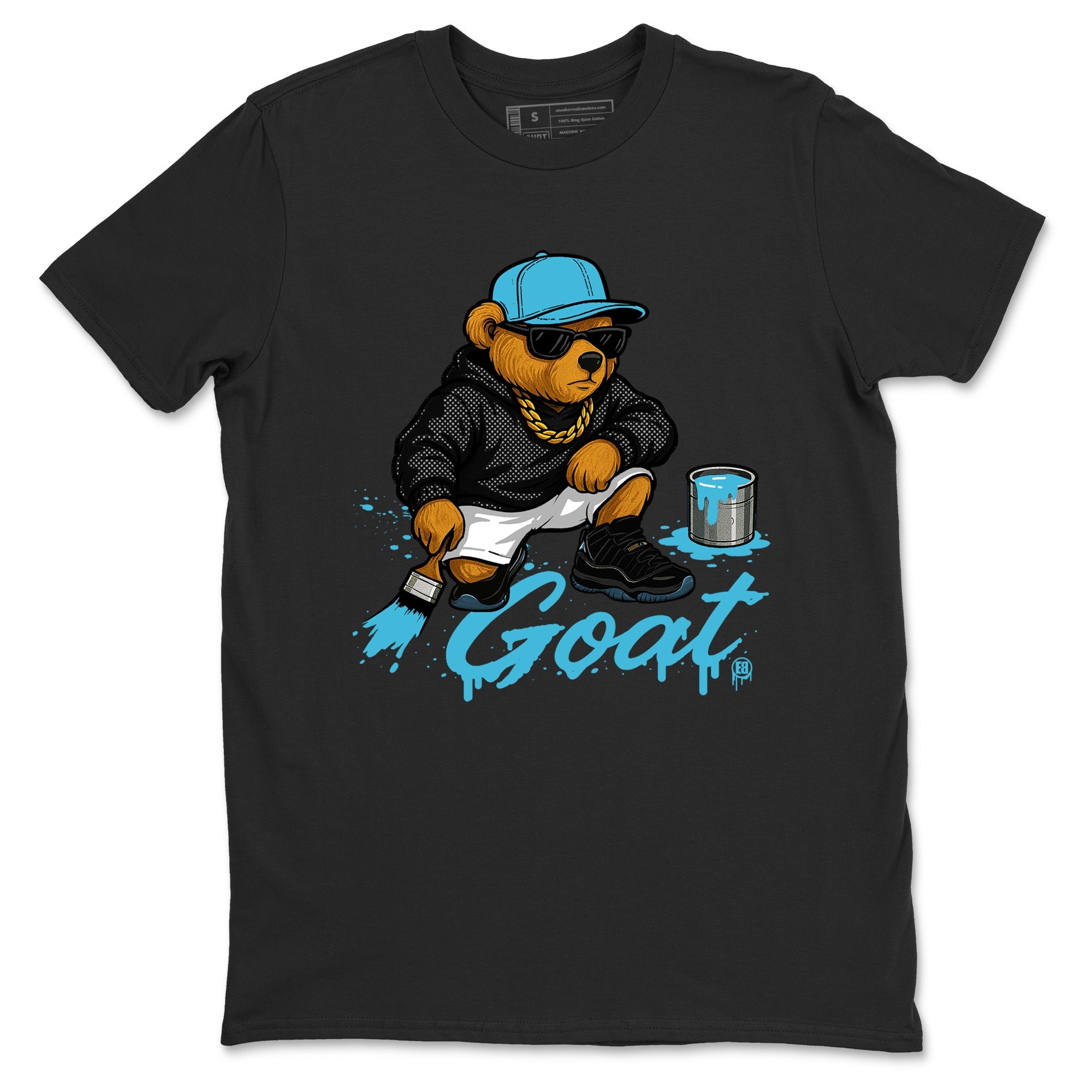 Sneaker Threads  Sneaker Tees To Match Air Jordan 11 Retro Gamma  Drip the GOAT Graphic Tee Black 2. Perfect for Jordan releases 2025 colorways.