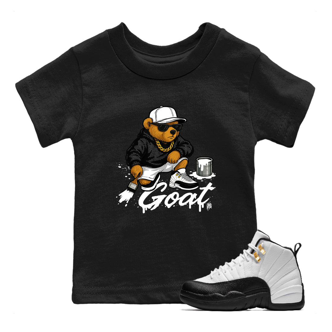 Sneaker Threads  Sneaker Tees To Match Air Jordan 12 Taxi  Drip The GOAT Youth Graphic Tee Black 1. Perfect for Jordan releases 2025 colorways.