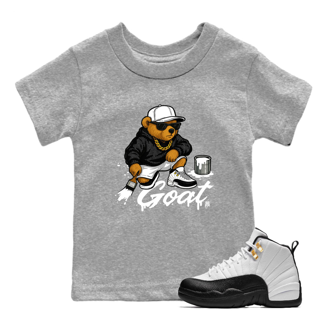 Sneaker Threads  Sneaker Tees To Match Air Jordan 12 Taxi  Drip The GOAT Youth Graphic Tee Heather Grey 1. Perfect for Jordan releases 2025 colorways.