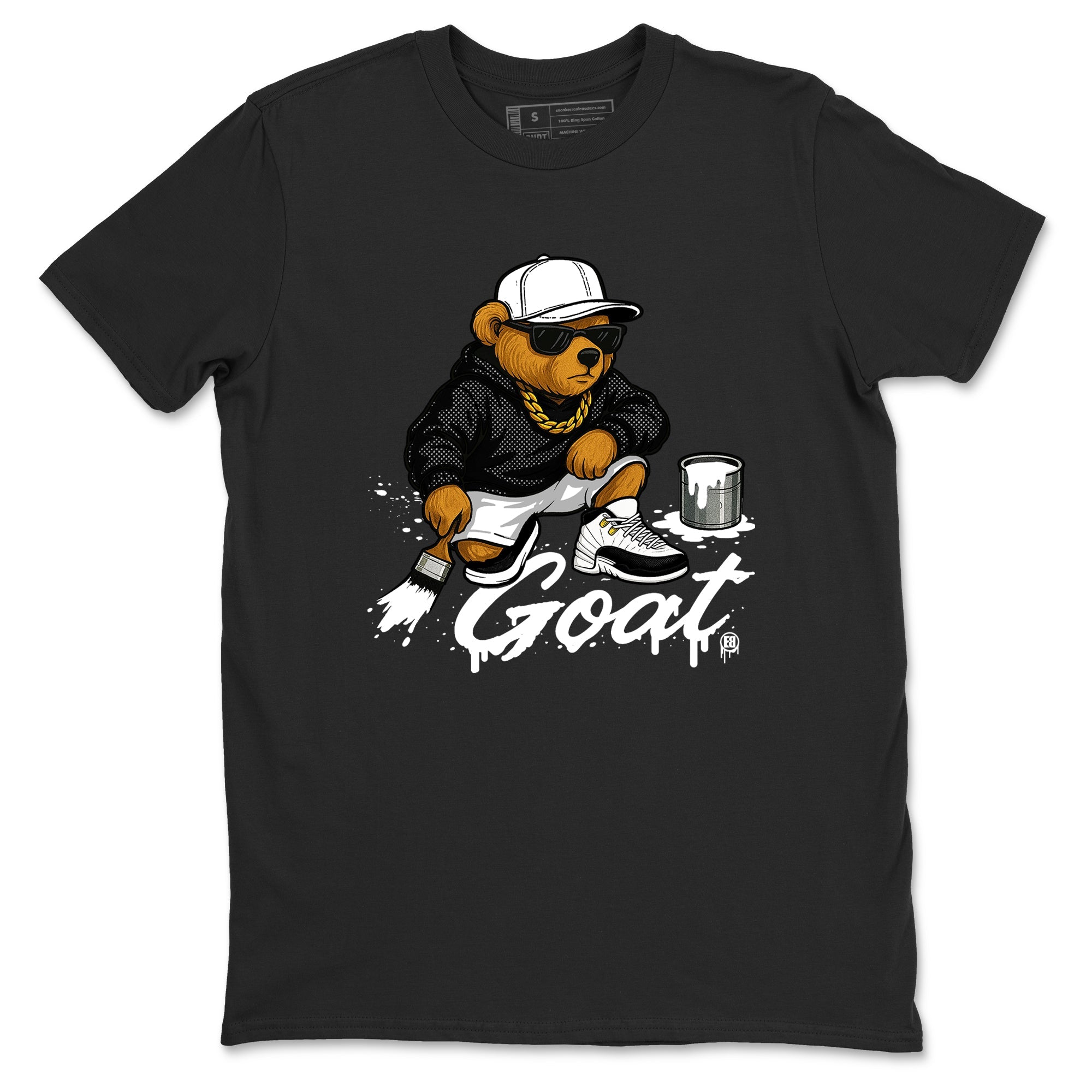 Sneaker Threads  Sneaker Tees To Match Air Jordan 12 Taxi  Drip The GOAT Graphic Tee Black 2. Perfect for Jordan releases 2025 colorways.