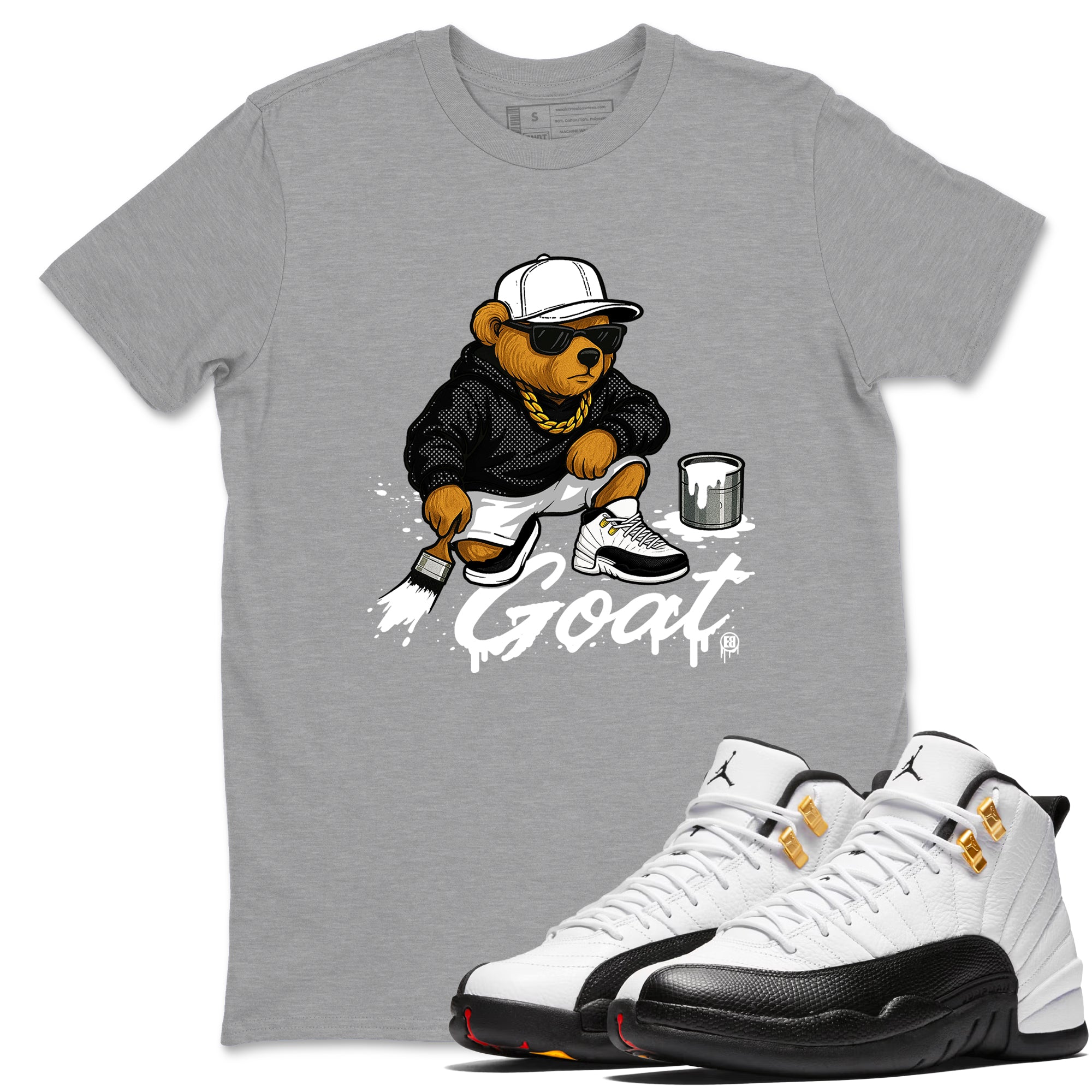 Sneaker Threads  Sneaker Tees To Match Air Jordan 12 Taxi  Drip The GOAT Graphic Tee Heather Grey 1. Perfect for Jordan releases 2025 colorways.