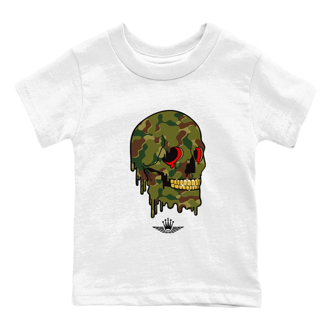 Air Max 90 Duck Camo shirts to match jordans Dripping Camo Skull sneaker match tees Air Max 90 Reverse Duck Camo match shoes to clothes Drip Gear Zone Youth Baby White 2 tee