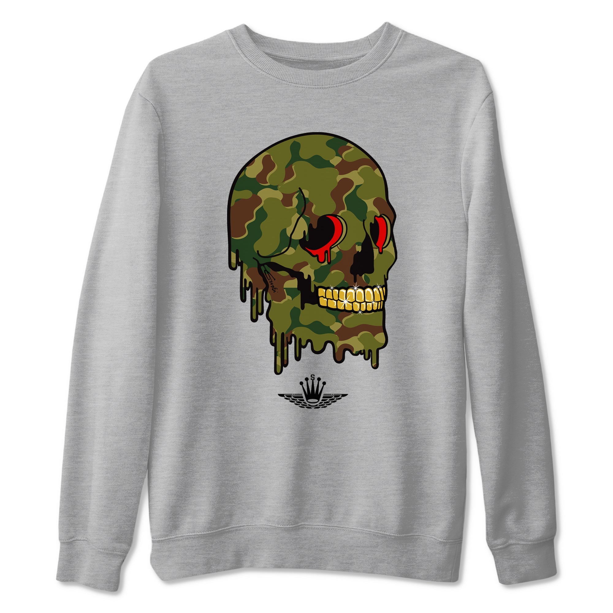 Air Max 90 Duck Camo shirts to match jordans Dripping Camo Skull sneaker match tees Air Max 90 Reverse Duck Camo match shoes to clothes Drip Gear Zone unisex cotton Heather Grey 2 shirts