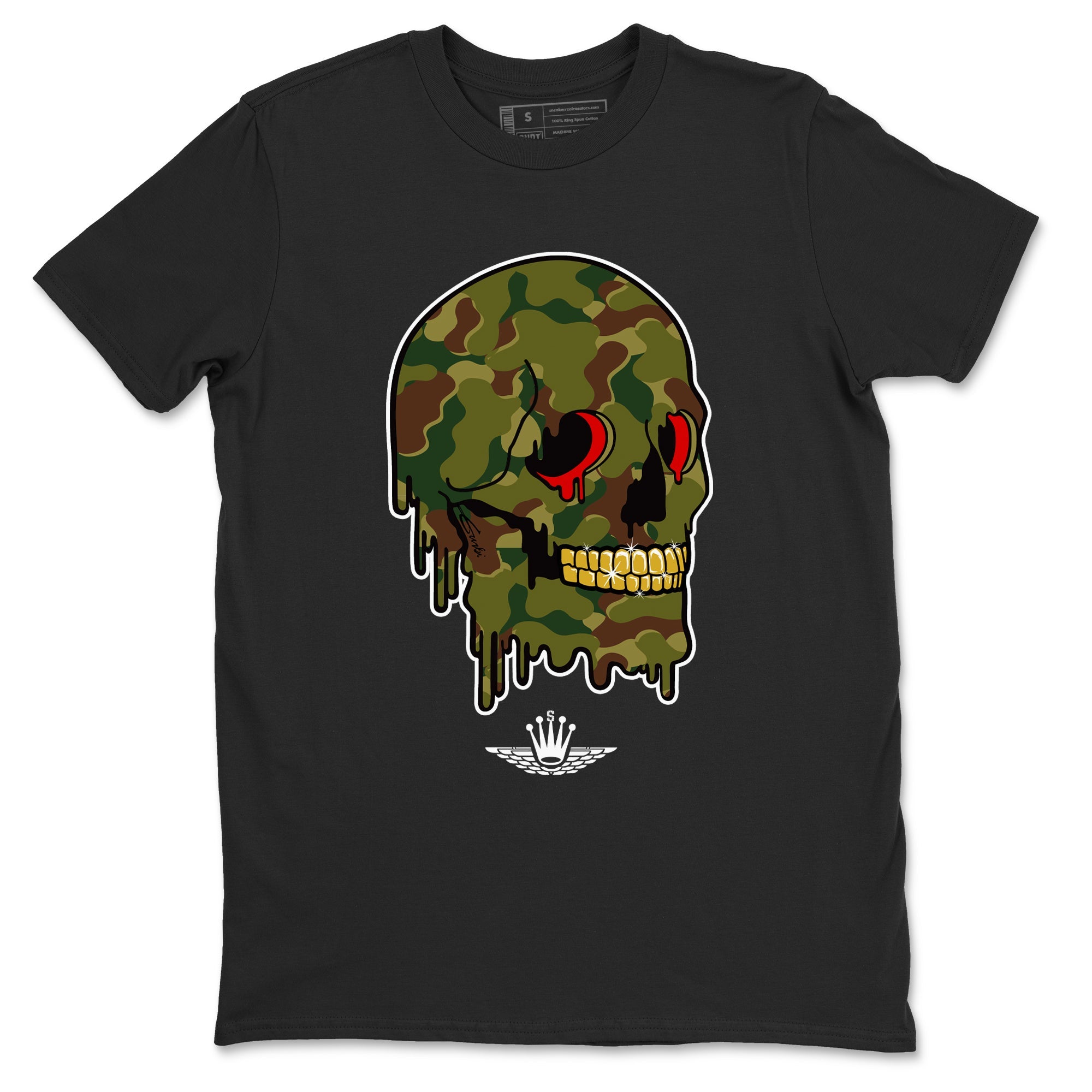 Air Max 90 Duck Camo shirts to match jordans Dripping Camo Skull sneaker match tees Air Max 90 Reverse Duck Camo match shoes to clothes Drip Gear Zone unisex cotton Black 2 shirts