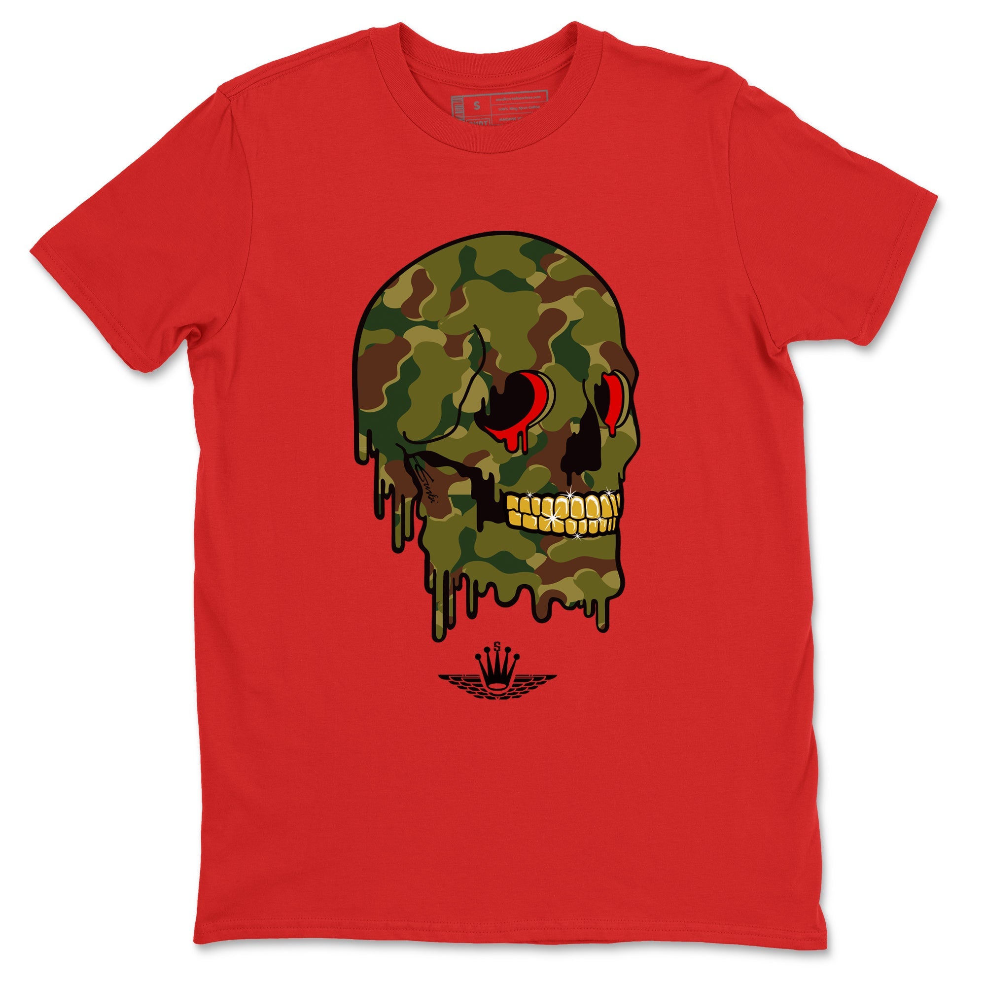 Air Max 90 Duck Camo shirts to match jordans Dripping Camo Skull sneaker match tees Air Max 90 Reverse Duck Camo match shoes to clothes Drip Gear Zone unisex cotton Red 2 shirts