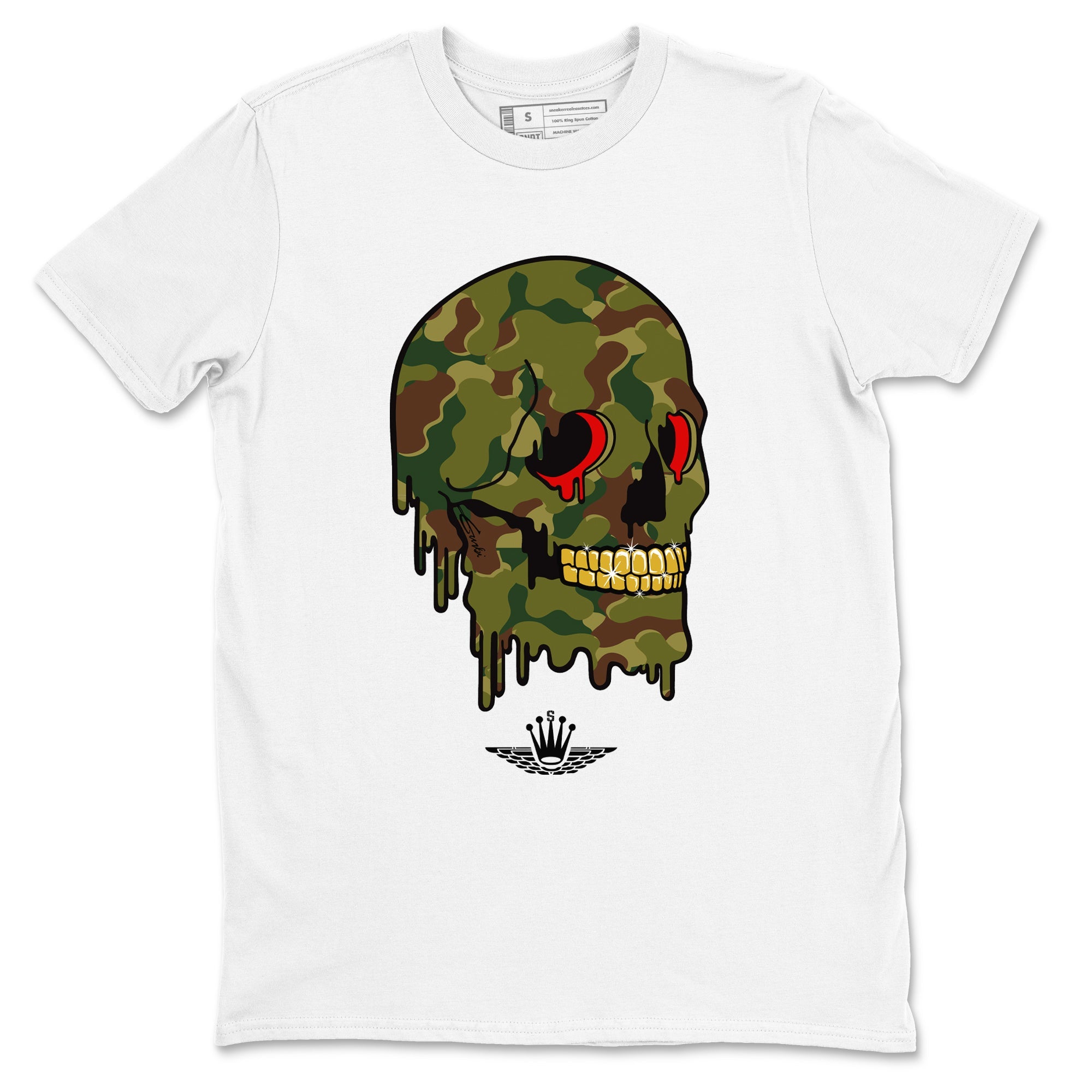 Air Max 90 Duck Camo shirts to match jordans Dripping Camo Skull sneaker match tees Air Max 90 Reverse Duck Camo match shoes to clothes Drip Gear Zone unisex cotton White 2 shirts