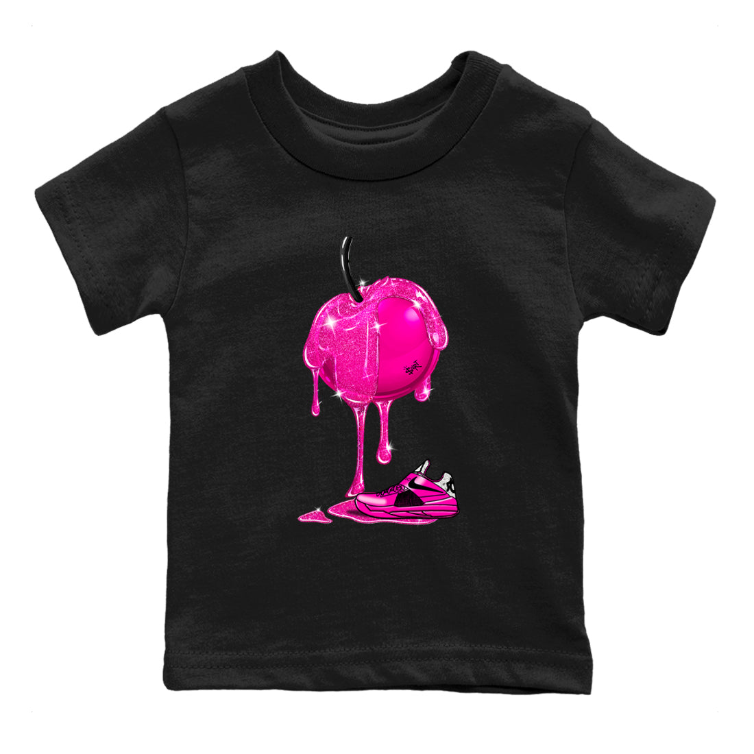 Nike KD 4 Retro Aunt Pearl shirts to match jordans Dripping Cherries sneaker match tees Nike KD 4 Aunt Pearl match shoes to clothes Drip Gear Zone Youth Baby Black 2 tee
