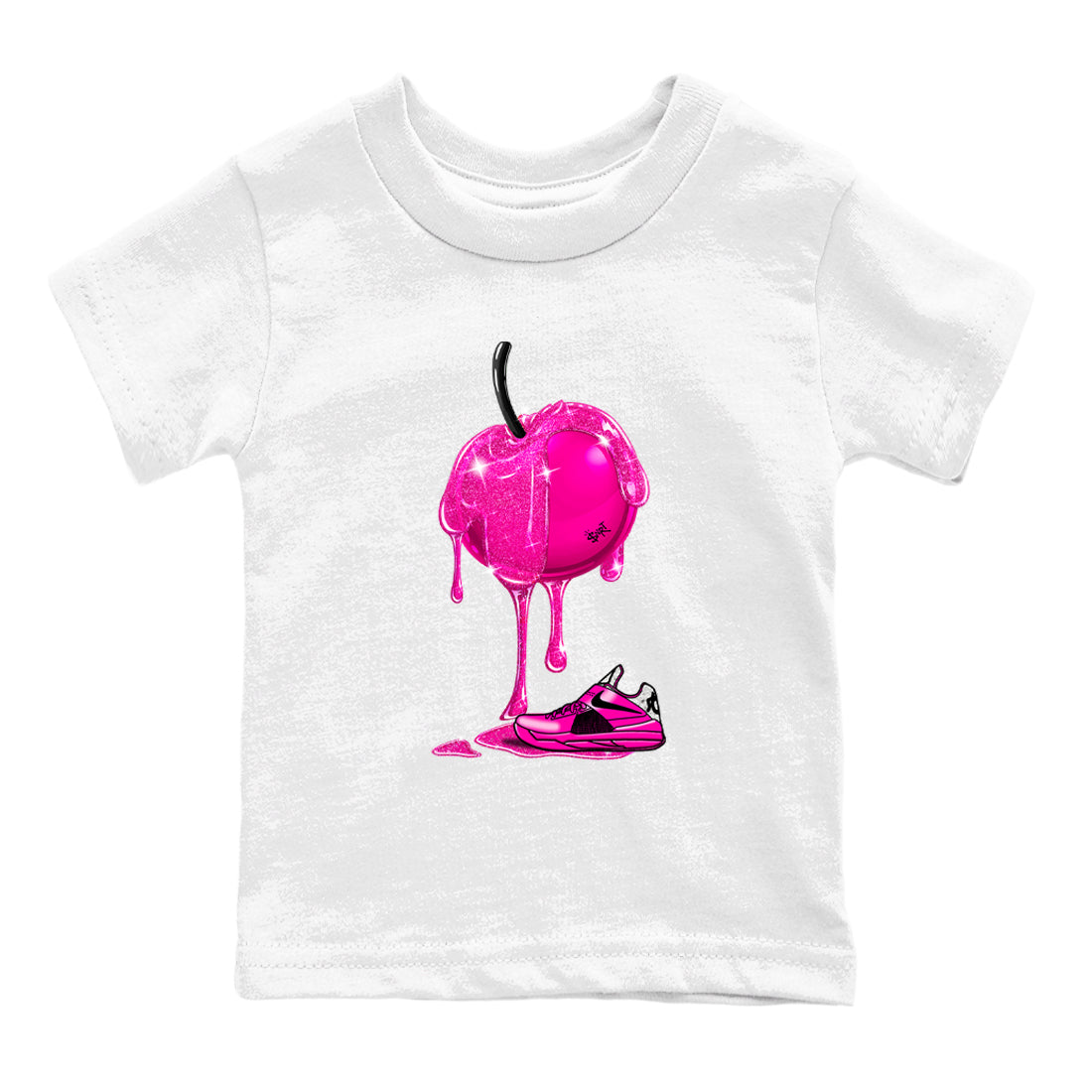 Nike KD 4 Retro Aunt Pearl shirts to match jordans Dripping Cherries sneaker match tees Nike KD 4 Aunt Pearl match shoes to clothes Drip Gear Zone Youth Baby White 2 tee