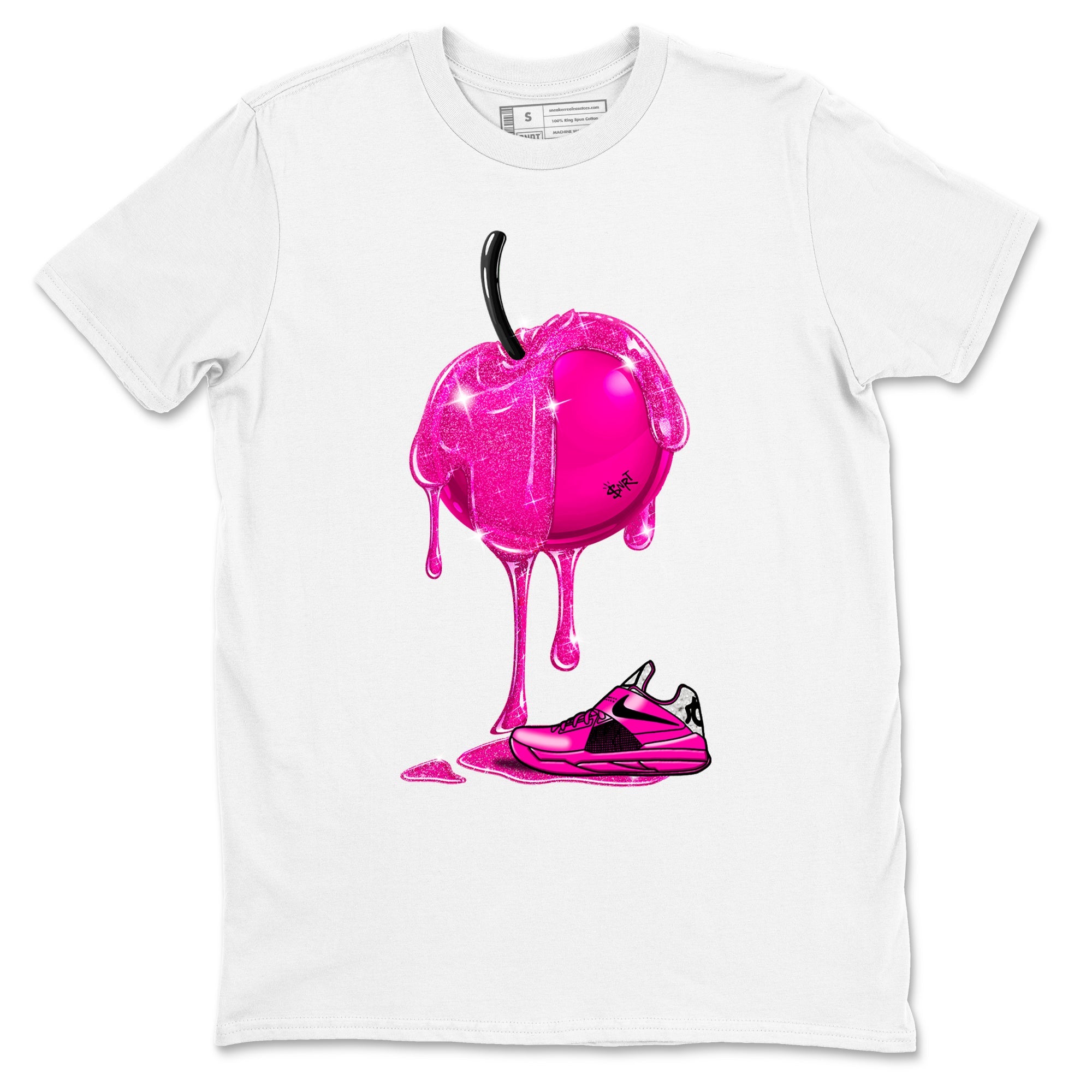 Nike KD 4 Retro Aunt Pearl shirts to match jordans Dripping Cherries sneaker match tees Nike KD 4 Aunt Pearl match shoes to clothes Drip Gear Zone unisex cotton White 2 shirts
