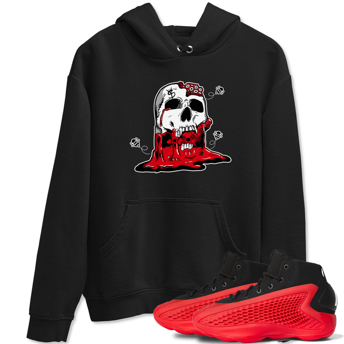 AE 1 Bred Shirts To Match Jordans Dripping Honey Skullhead sneaker match tees AE 1 Bred Tee Drip Gear Zone unisex cotton Black 1 crew neck shirts