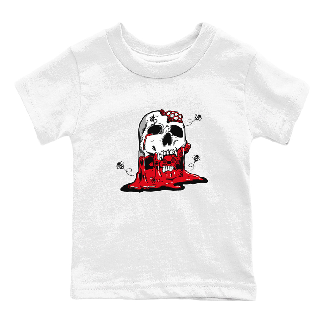 AE 1 Bred Shirts To Match Jordans Dripping Honey Skullhead sneaker match tees AE 1 Bred Tee Drip Gear Zone Youth Baby White 2 crew neck shirts