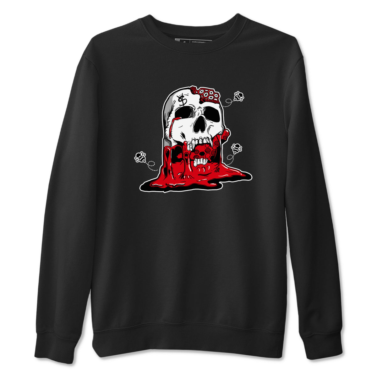 AE 1 Bred Shirts To Match Jordans Dripping Honey Skullhead sneaker match tees AE 1 Bred Tee Drip Gear Zone unisex cotton Black 2 crew neck shirts