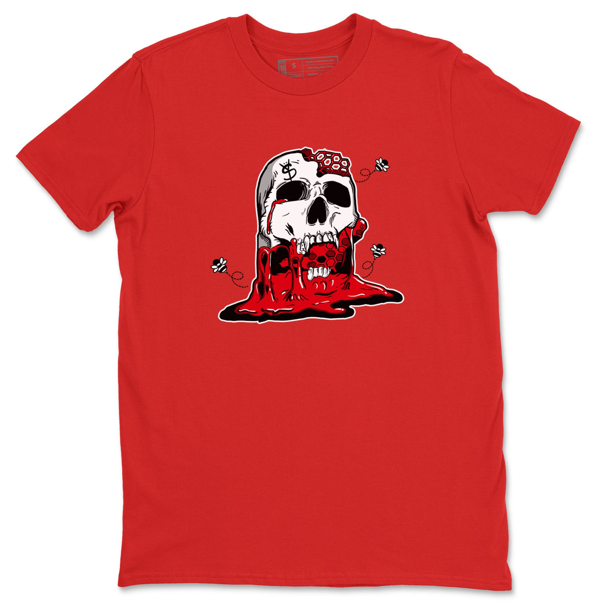 AE 1 Bred Shirts To Match Jordans Dripping Honey Skullhead sneaker match tees AE 1 Bred Tee Drip Gear Zone unisex cotton Red 2 crew neck shirts