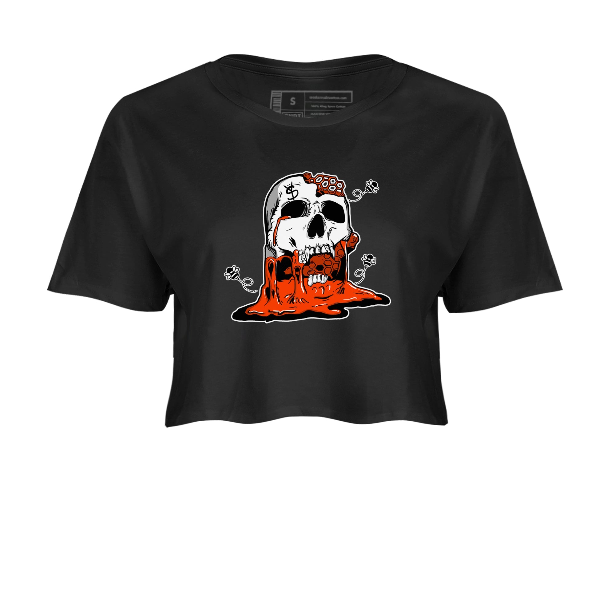 Air Max 1 OG '86 'Summit White and Cosmic Clay shirts to match jordans Dripping Honey Skullhead sneaker match tees Air Max 1 Cosmic Clay match shoes to clothes Drip Gear Zone unisex cotton Black 2 crop tee