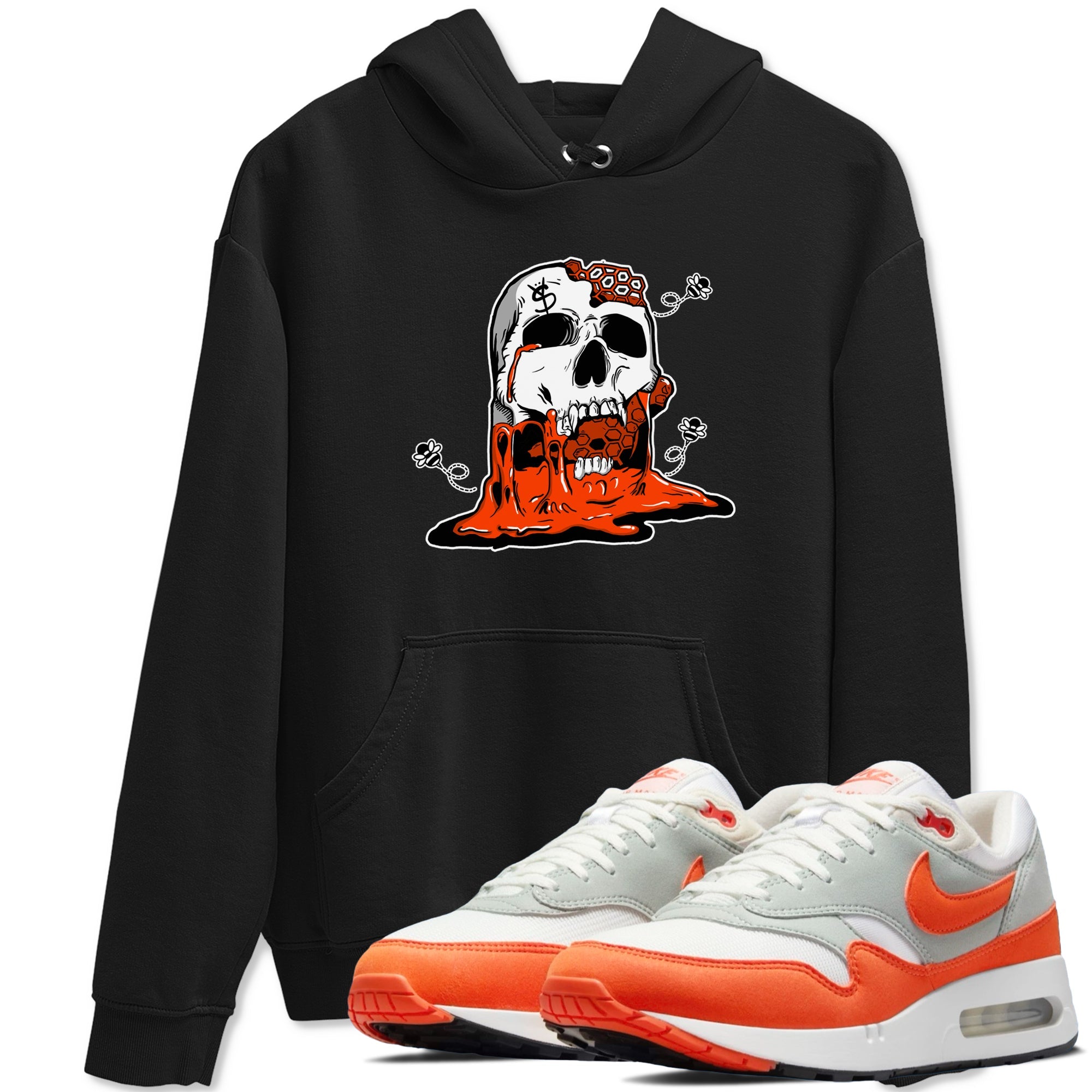Air Max 1 OG '86 'Summit White and Cosmic Clay shirts to match jordans Dripping Honey Skullhead sneaker match tees Air Max 1 Cosmic Clay match shoes to clothes Drip Gear Zone unisex cotton Black 1 shirts