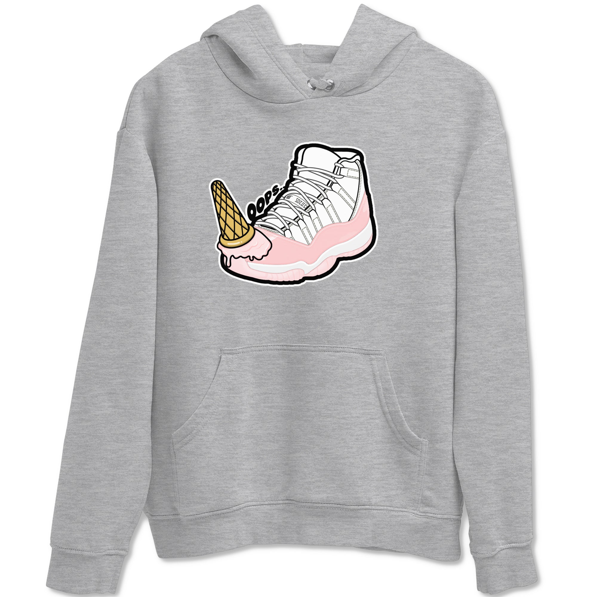 11s Legend Pink shirts to match jordans Dropped Ice Cream sneaker match tees Air Jordan 11 Legend Pink Drip Gear Zone streetwear brand Heather Grey 2 unisex cotton tee