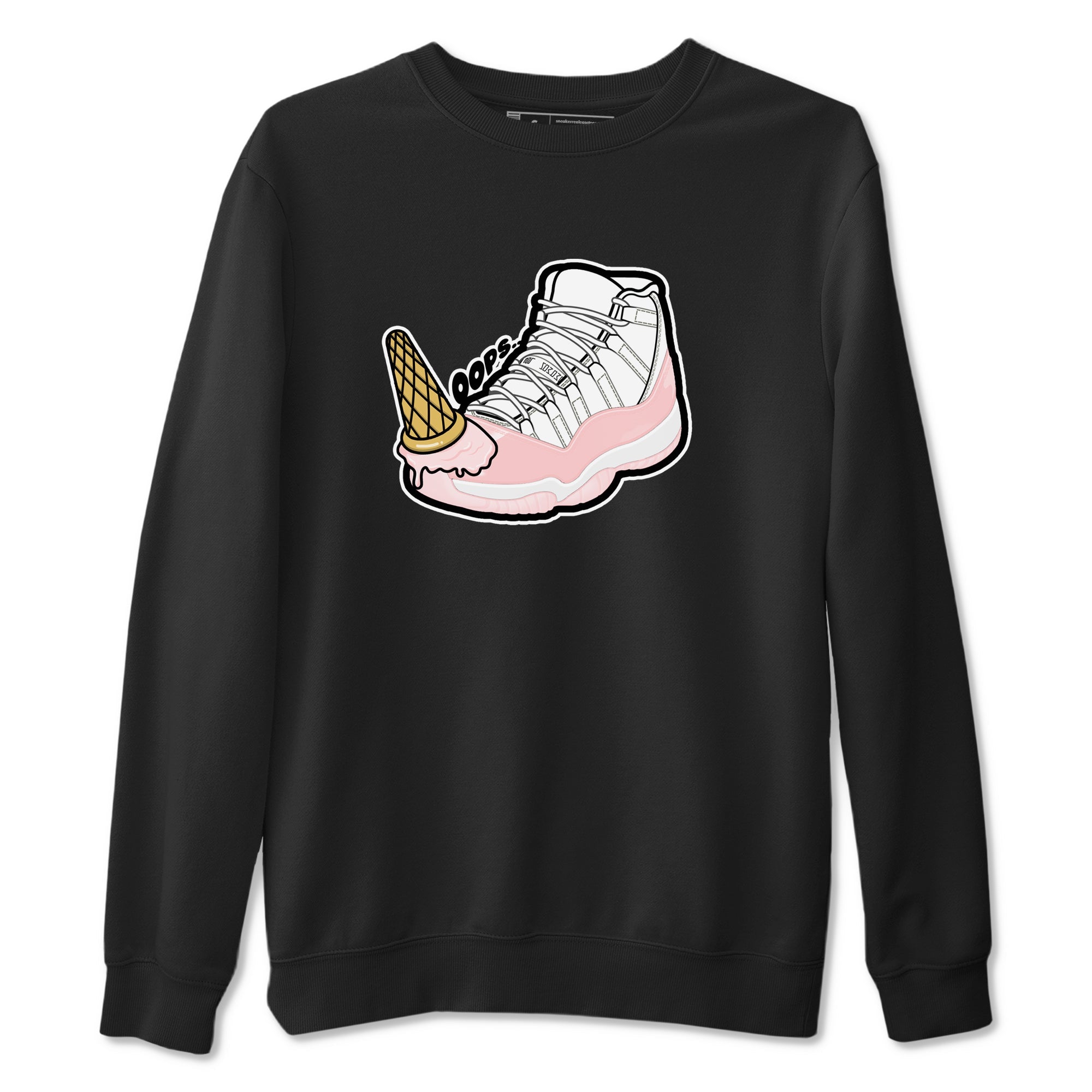 11s Legend Pink shirts to match jordans Dropped Ice Cream sneaker match tees Air Jordan 11 Legend Pink Drip Gear Zone streetwear brand Black 2 unisex cotton tee