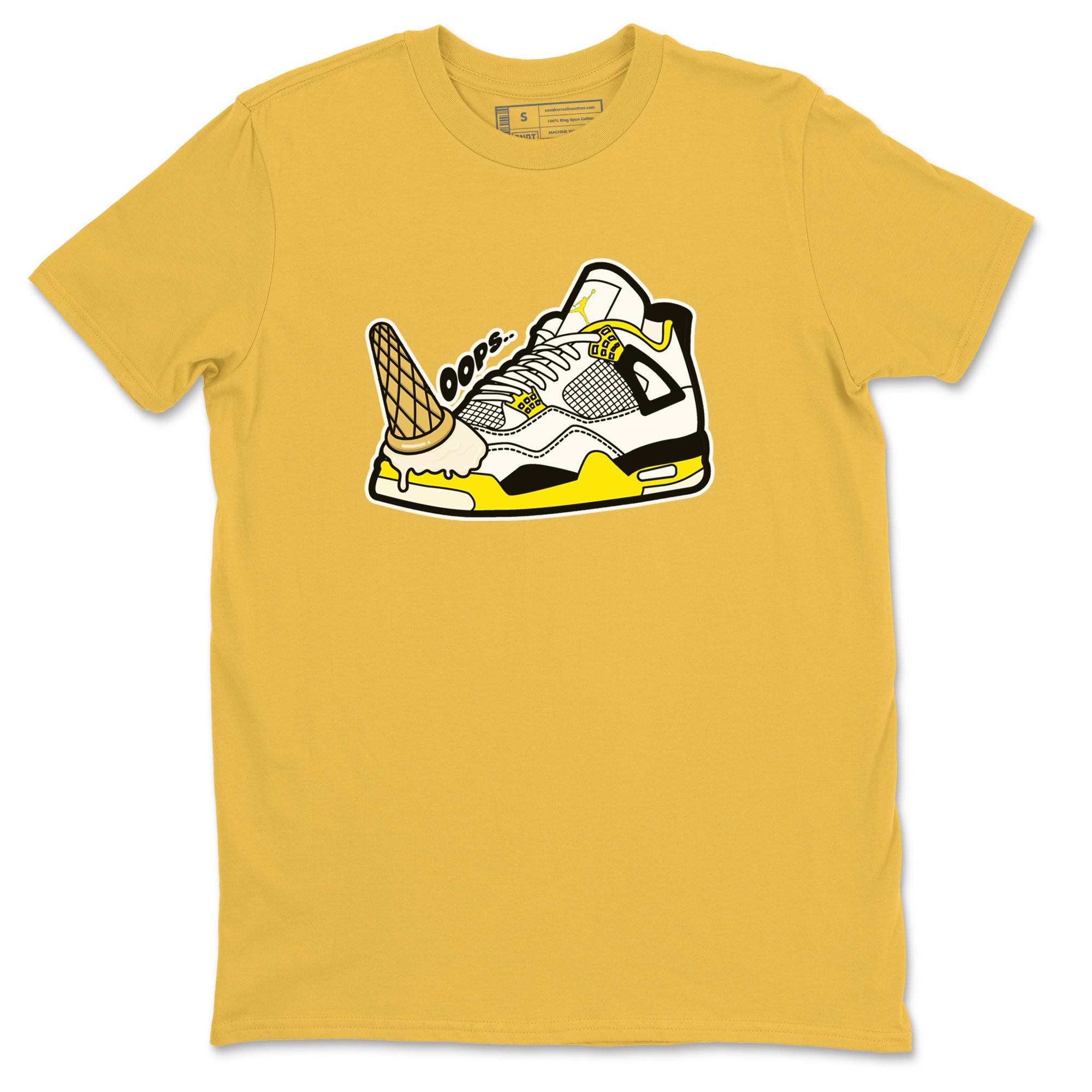 AJ4 Vivid Sulfur shirt to match jordans Dropped Ice Cream sneaker tees Air Jordan 4 Vivid Sulfur Drip Gear Zone unisex cotton Daisy 2 crew neck shirt