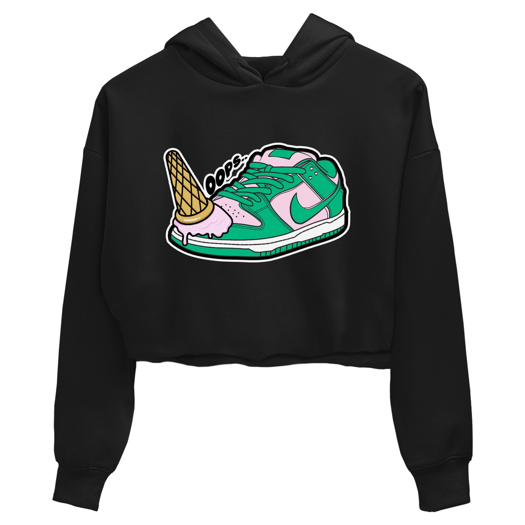 Dunk Low Medium Soft Pink Malachite shirt to match jordans Dropped Ice Cream sneaker tees Dunk Medium Soft Pink Malachite Drip Gear Zone Black 2 crop length shirt
