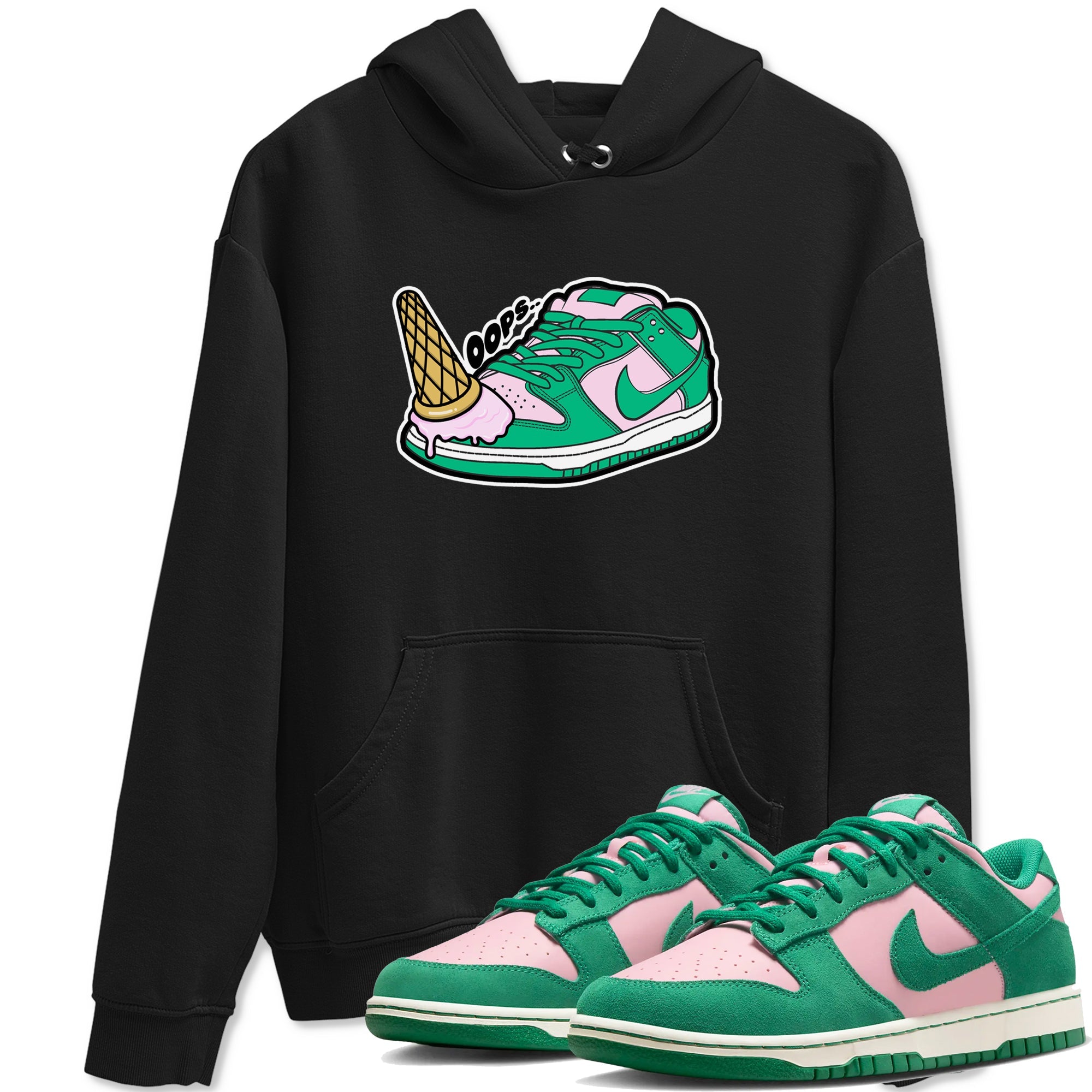 Dunk Low Medium Soft Pink Malachite shirt to match jordans Dropped Ice Cream sneaker tees Dunk Medium Soft Pink Malachite Drip Gear Zone unisex cotton Black 1 crew neck shirt