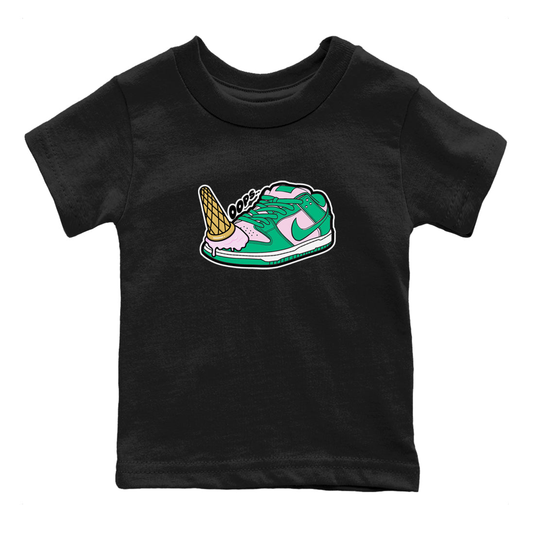 Dunk Low Medium Soft Pink Malachite shirt to match jordans Dropped Ice Cream sneaker tees Dunk Medium Soft Pink Malachite Drip Gear Zone baby toddler Black 2 cotton Shirt