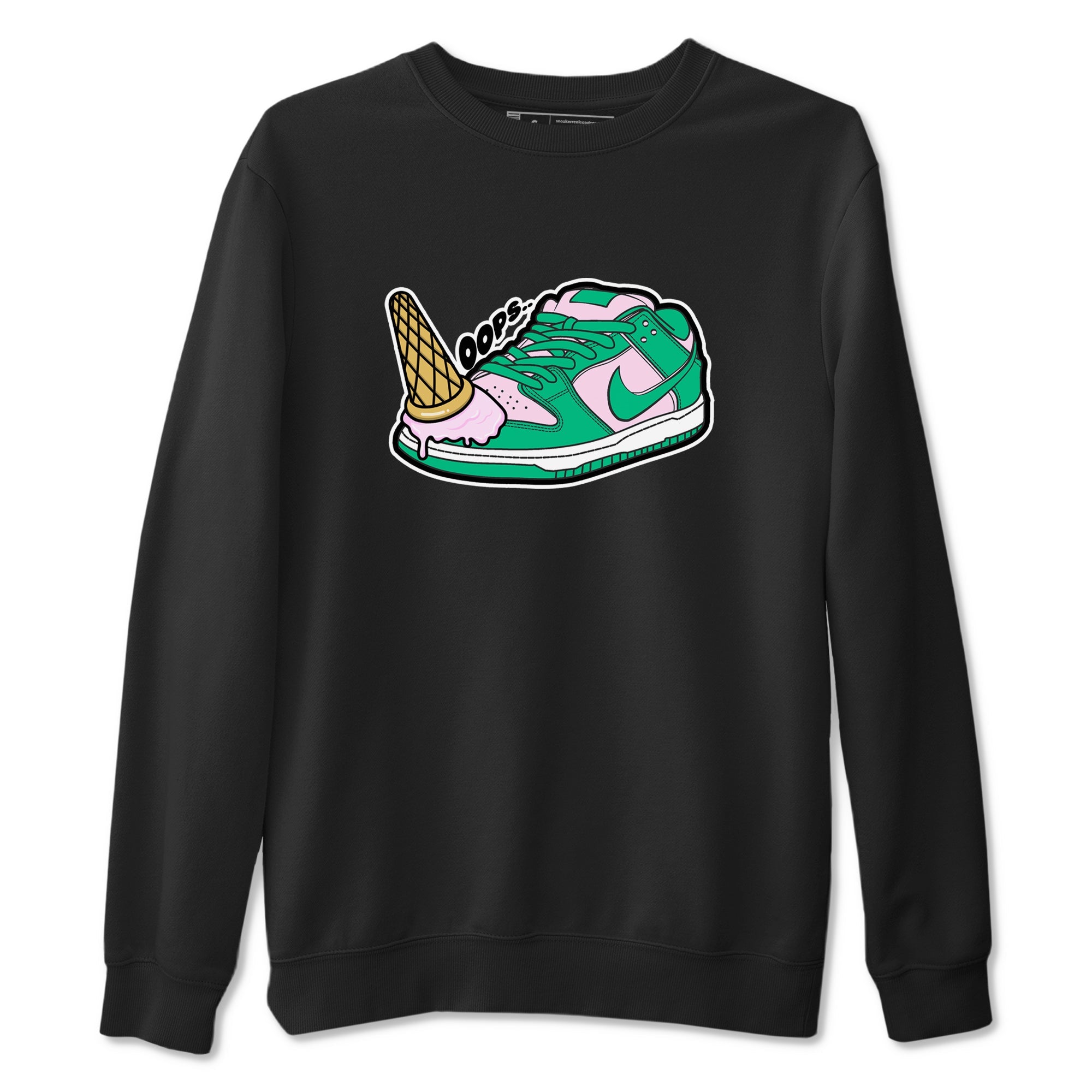 Dunk Low Medium Soft Pink Malachite shirt to match jordans Dropped Ice Cream sneaker tees Dunk Medium Soft Pink Malachite Drip Gear Zone unisex cotton Black 2 crew neck shirt
