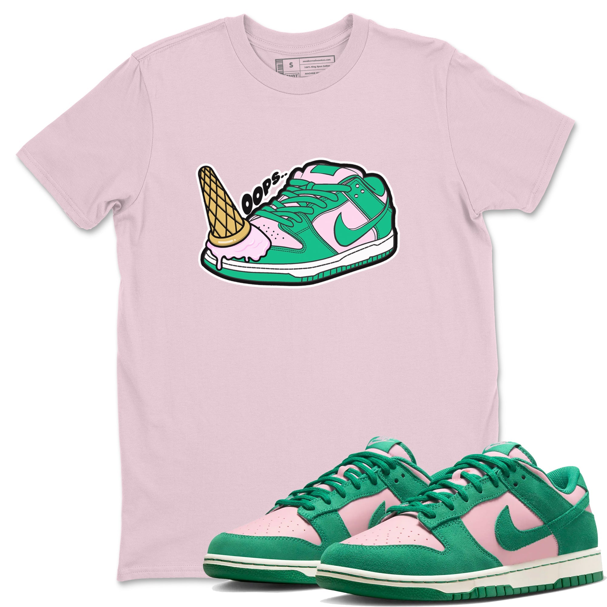 Dunk Low Medium Soft Pink Malachite shirt to match jordans Dropped Ice Cream sneaker tees Dunk Medium Soft Pink Malachite Drip Gear Zone unisex cotton Pink 1 crew neck shirt