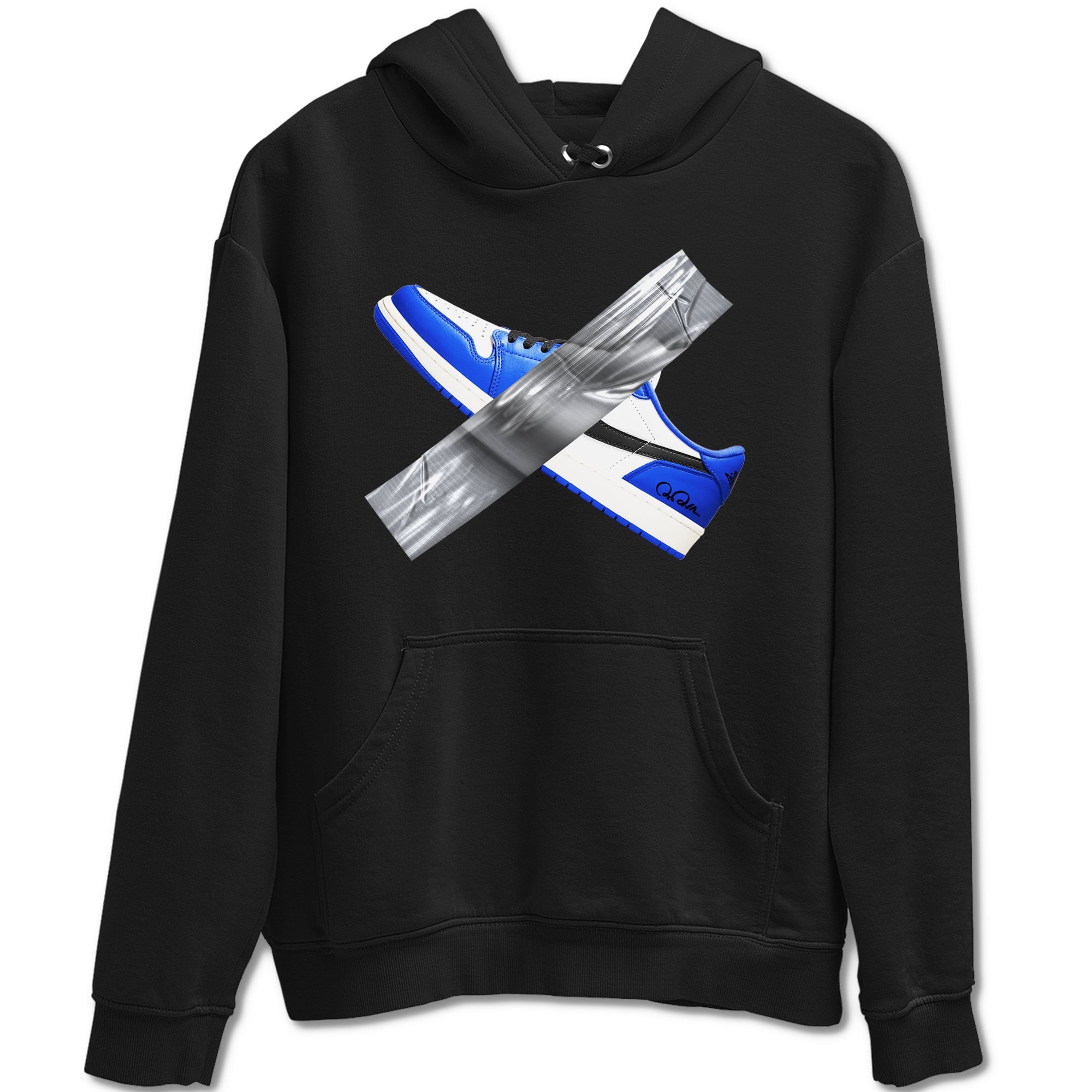 AJ1 Game Royal shirt to match jordans Duct Tape sneaker tees Air Jordan 1 Game Royal Drip Gear Zone unisex cotton Black 2 crew neck shirt
