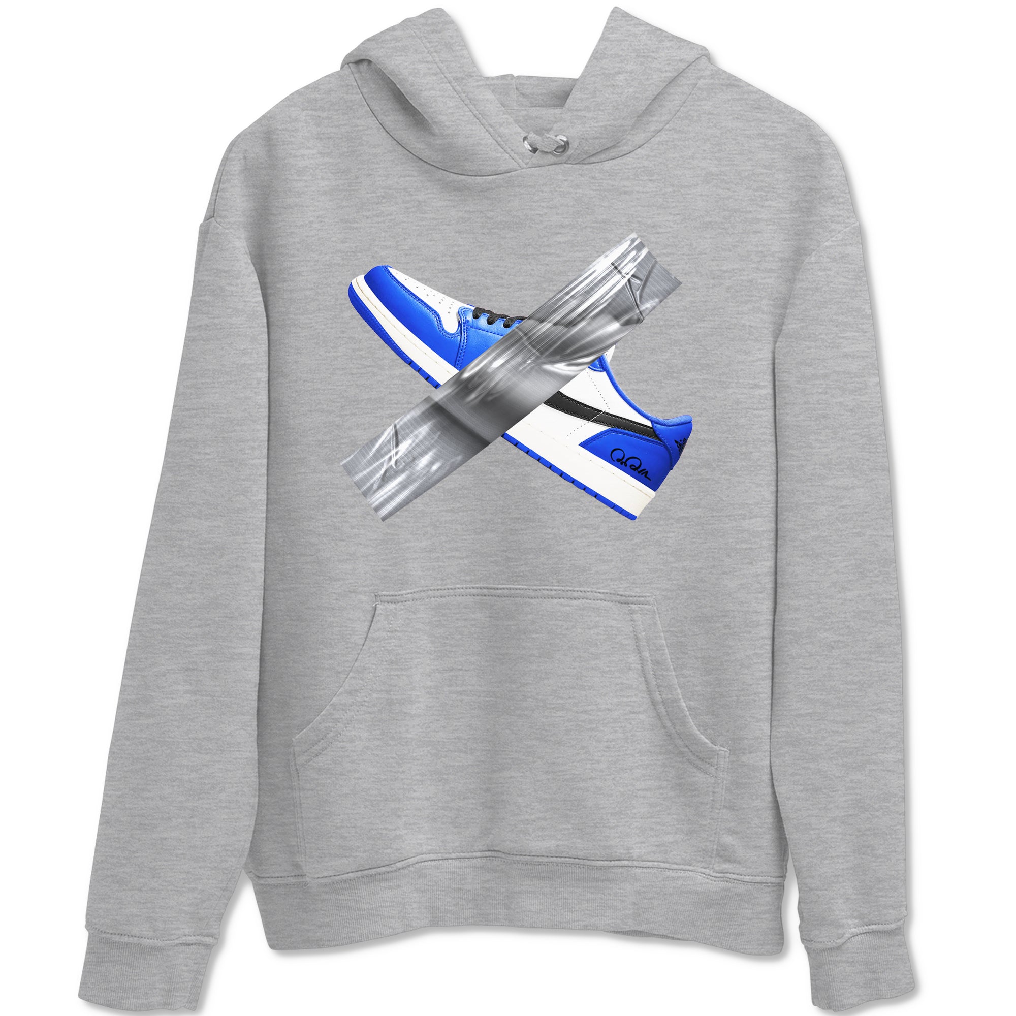 AJ1 Game Royal shirt to match jordans Duct Tape sneaker tees Air Jordan 1 Game Royal Drip Gear Zone unisex cotton Heather Grey 2 crew neck shirt