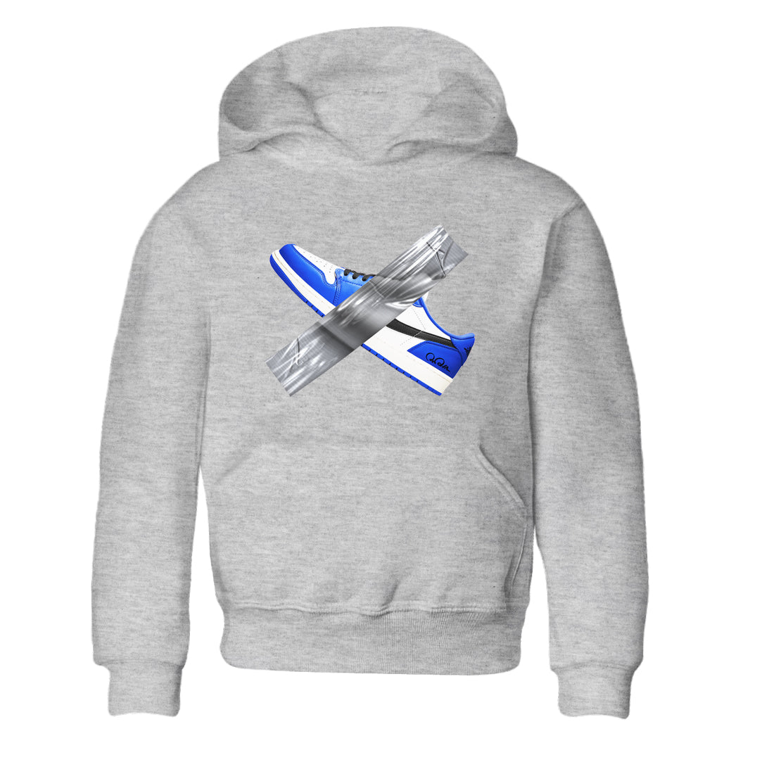 AJ1 Game Royal shirt to match jordans Duct Tape sneaker tees Air Jordan 1 Game Royal Drip Gear Zone baby toddler Heather Grey 2 cotton Shirt