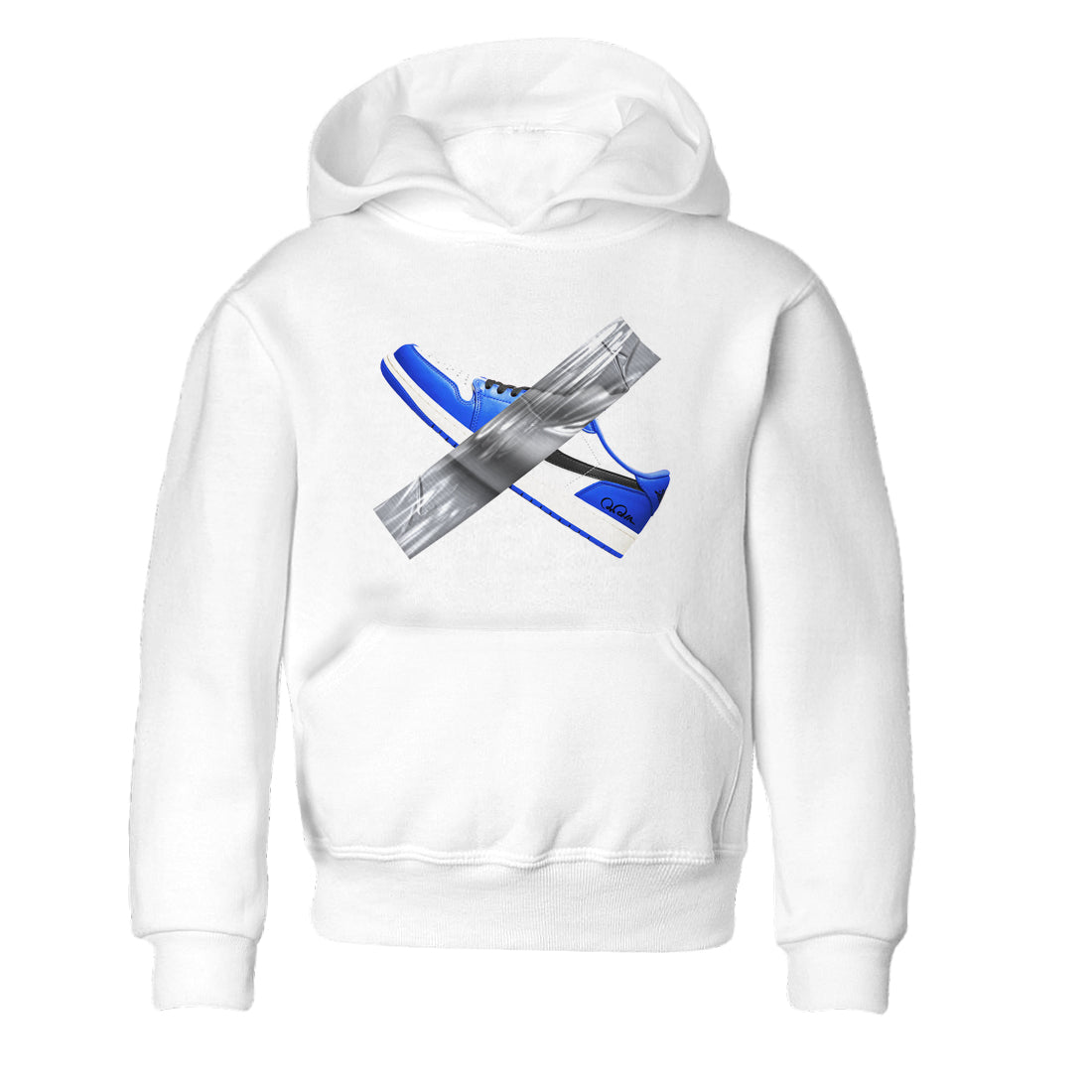 AJ1 Game Royal shirt to match jordans Duct Tape sneaker tees Air Jordan 1 Game Royal Drip Gear Zone baby toddler White 2 cotton Shirt