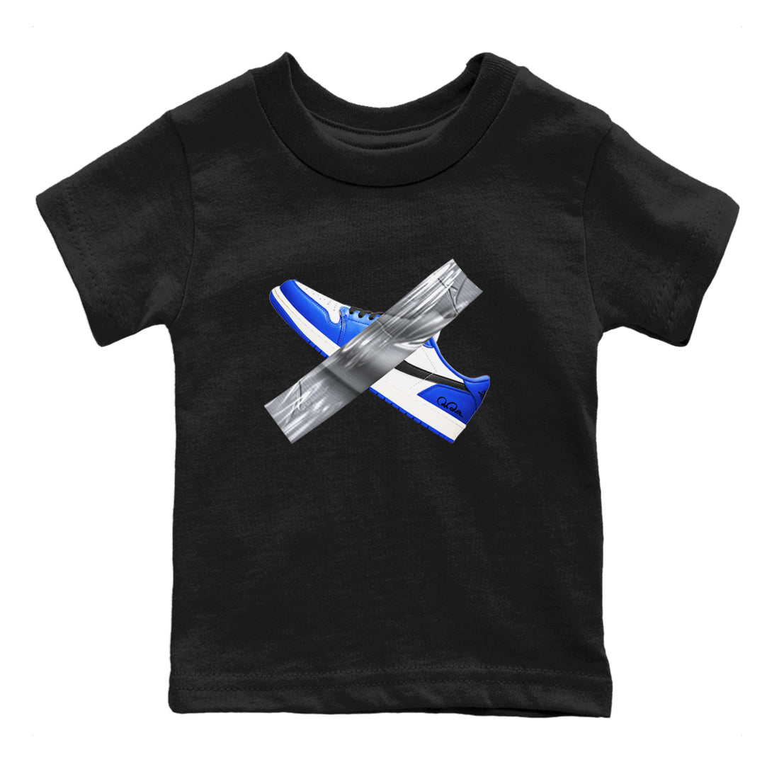 AJ1 Game Royal shirt to match jordans Duct Tape sneaker tees Air Jordan 1 Game Royal Drip Gear Zone baby toddler Black 2 cotton Shirt