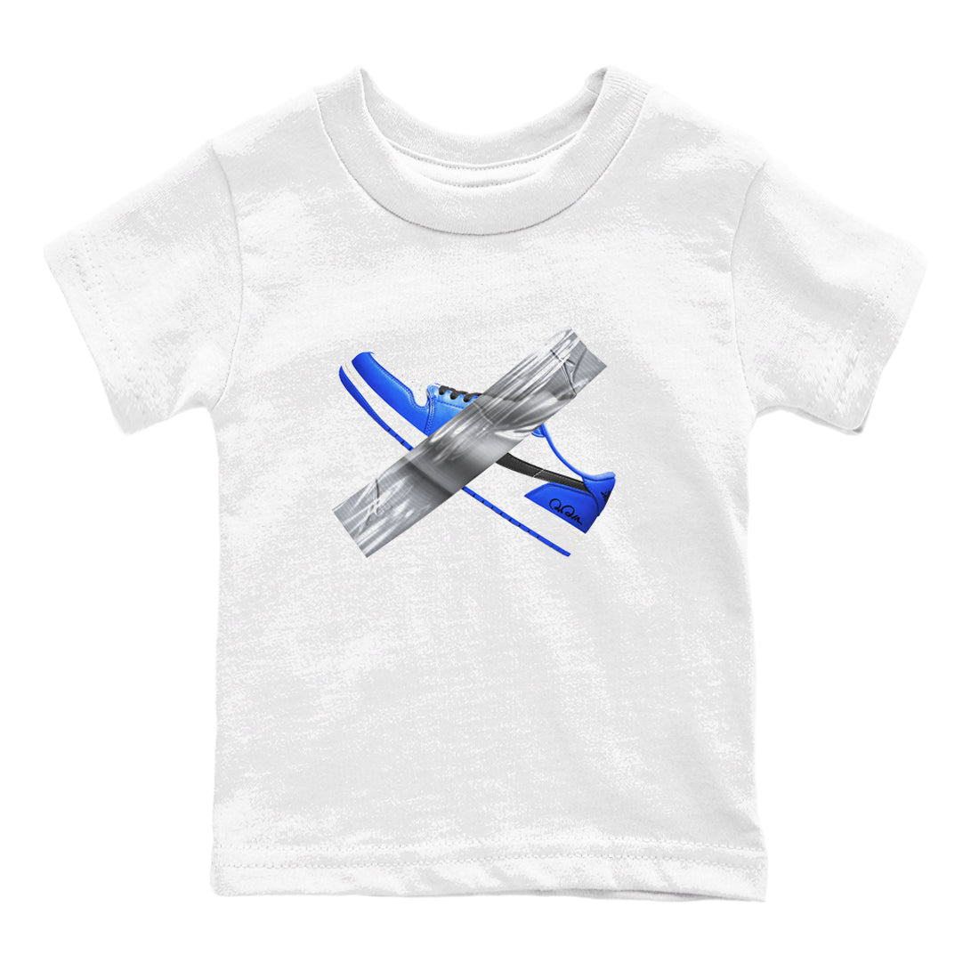 AJ1 Game Royal shirt to match jordans Duct Tape sneaker tees Air Jordan 1 Game Royal Drip Gear Zone baby toddler White 2 cotton Shirt