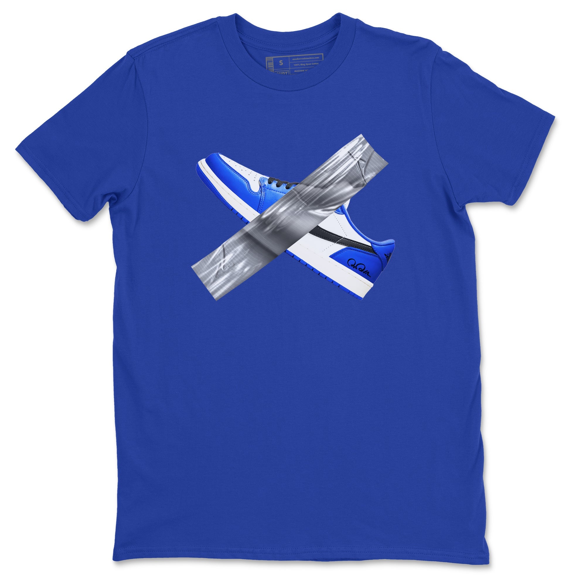 AJ1 Game Royal shirt to match jordans Duct Tape sneaker tees Air Jordan 1 Game Royal Drip Gear Zone unisex cotton Royal Blue 2 crew neck shirt