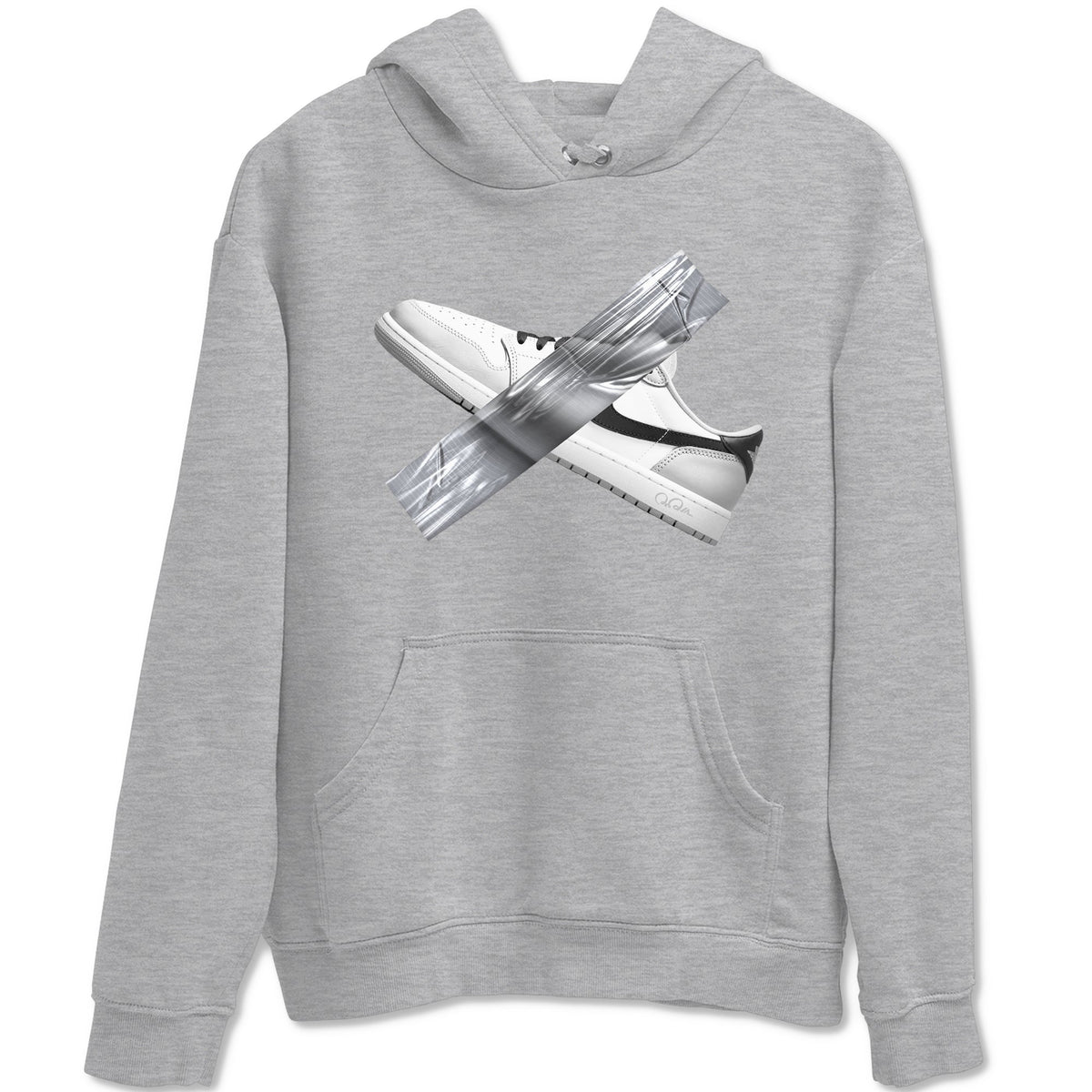 1s Wolf Grey shirts to match jordans Duct Tape sneaker match tees Air Jordan 1 Wolf Grey Drip Gear Zone streetwear brand Heather Grey 2 unisex cotton tee