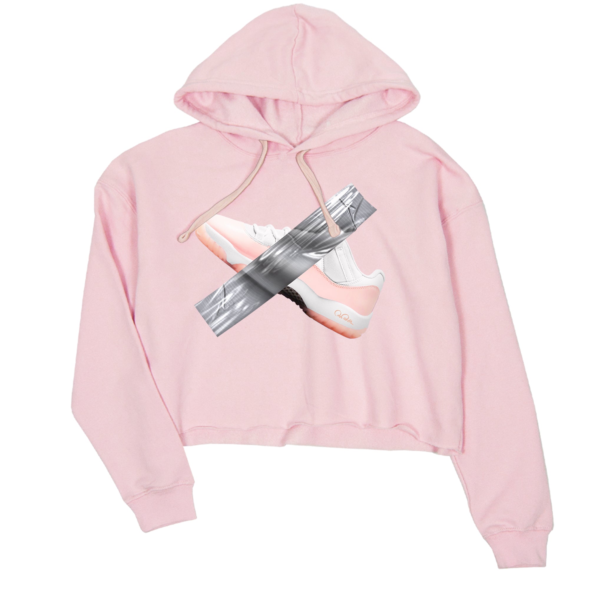 11s Legend Pink shirts to match jordans Duct Tape sneaker match tees Air Jordan 11 Legend Pink Drip Gear Zone streetwear brand Pink 2 crop tee