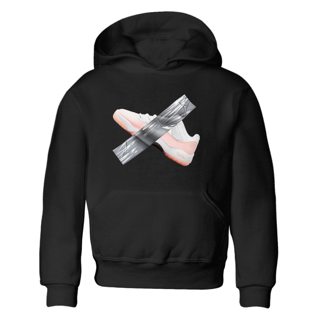 11s Legend Pink shirts to match jordans Duct Tape sneaker match tees Air Jordan 11 Legend Pink Drip Gear Zone streetwear brand Baby and Youth Black 2 cotton tee
