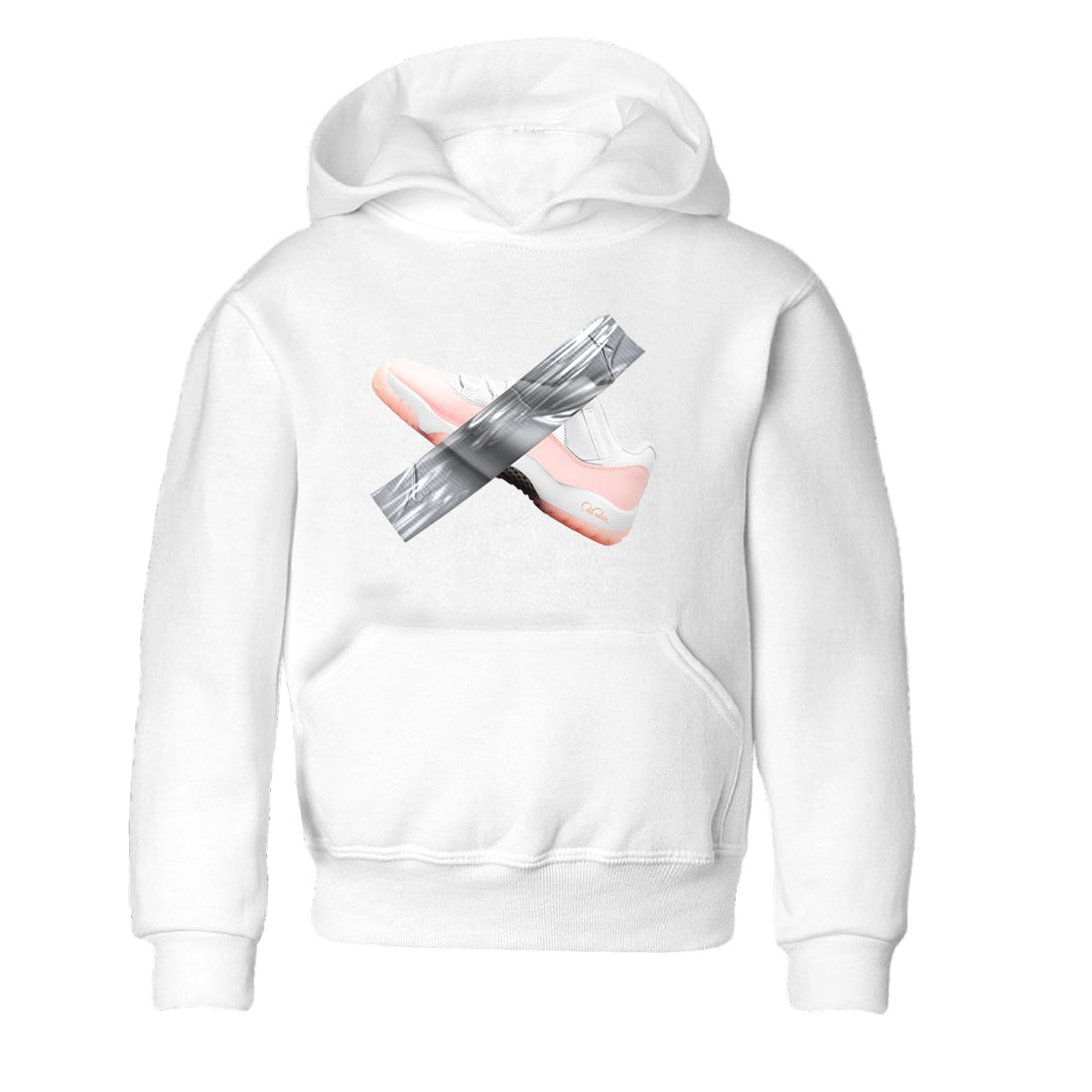 11s Legend Pink shirts to match jordans Duct Tape sneaker match tees Air Jordan 11 Legend Pink Drip Gear Zone streetwear brand Baby and Youth White 2 cotton tee